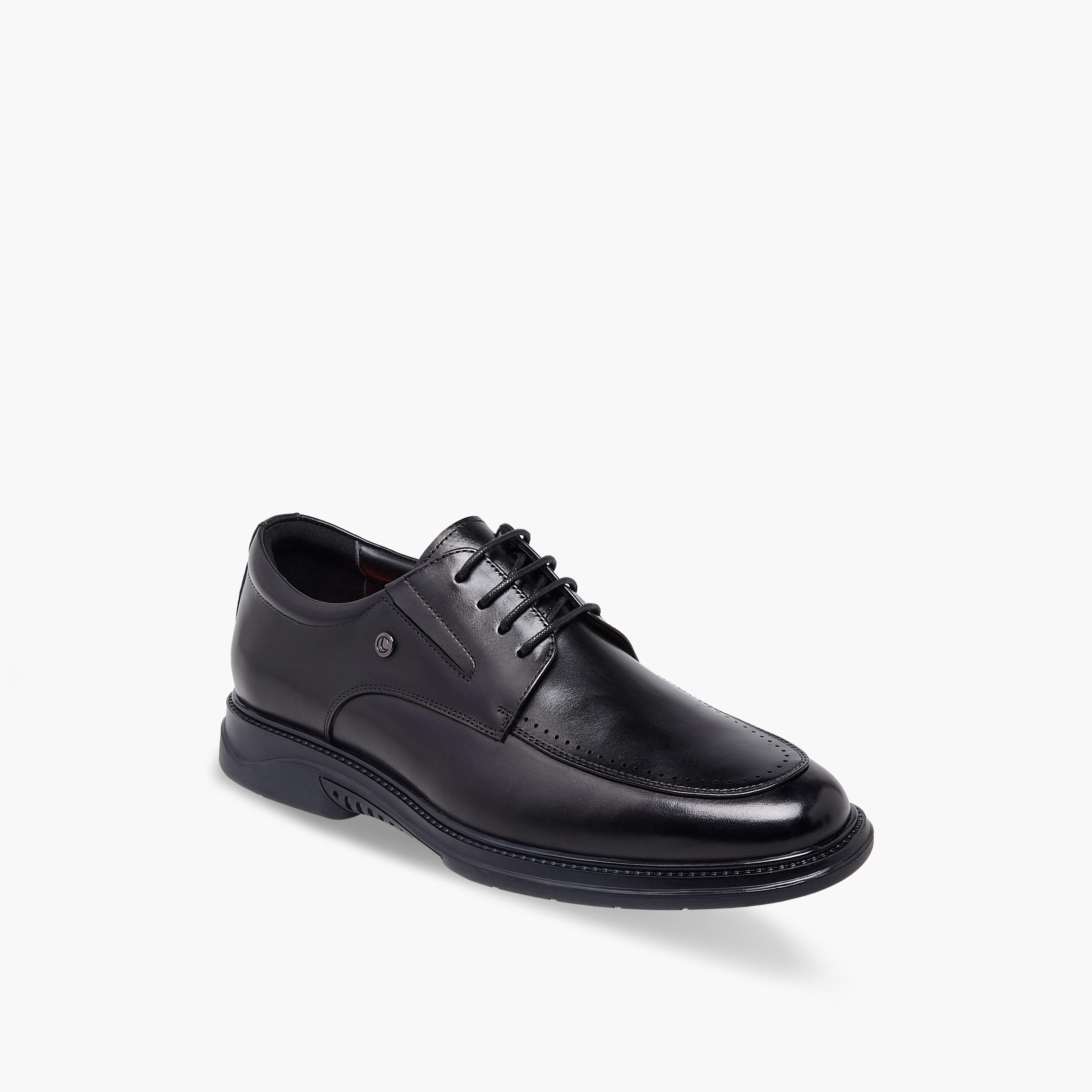 حذاء ديربي جلد برباط إغلاق للرجال من لو كونفورت-men-shoes-formalshoes-image-2