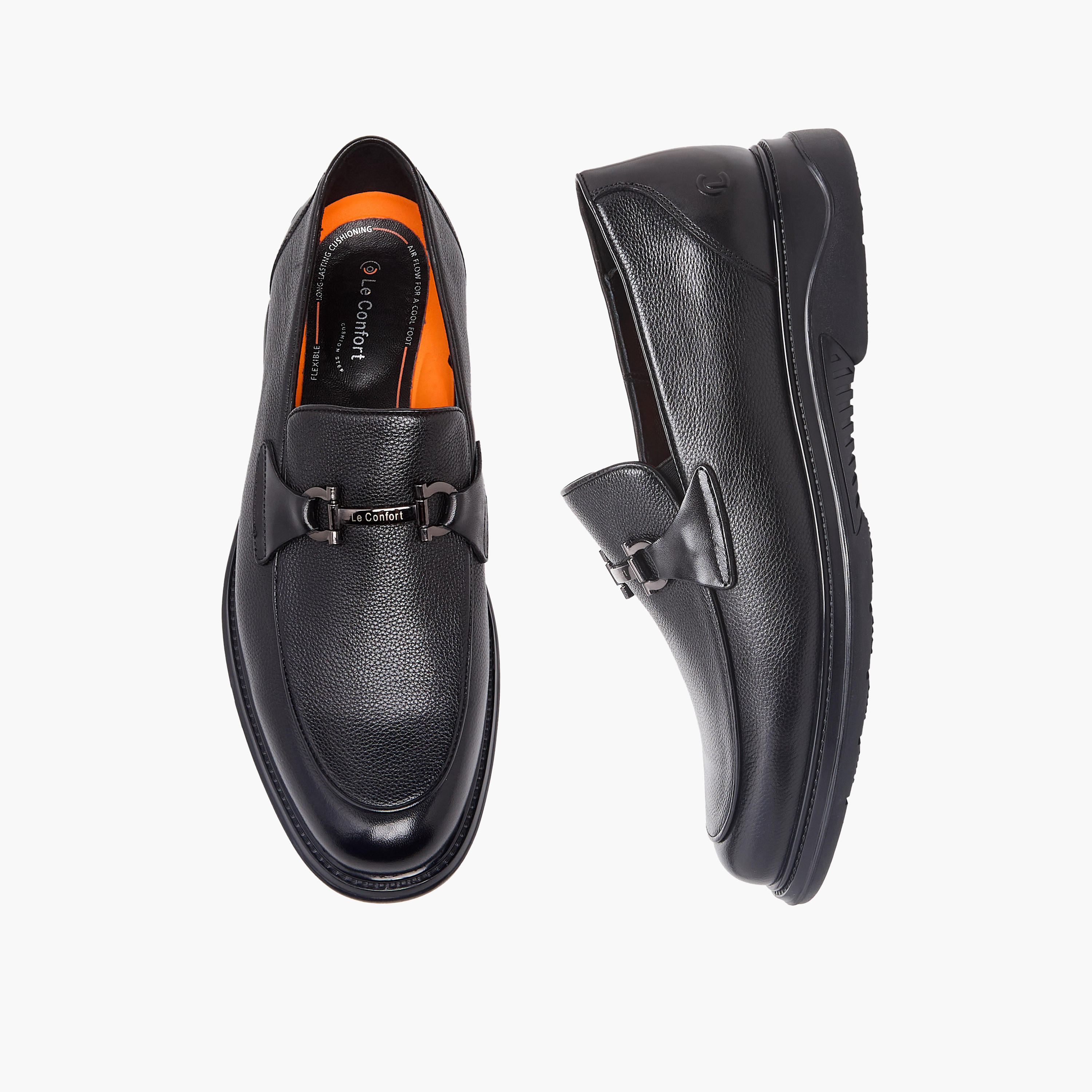 حذاء لوفر جلد سهل الارتداء للرجال من لو كونفورت-men-shoes-formalshoes-image-1