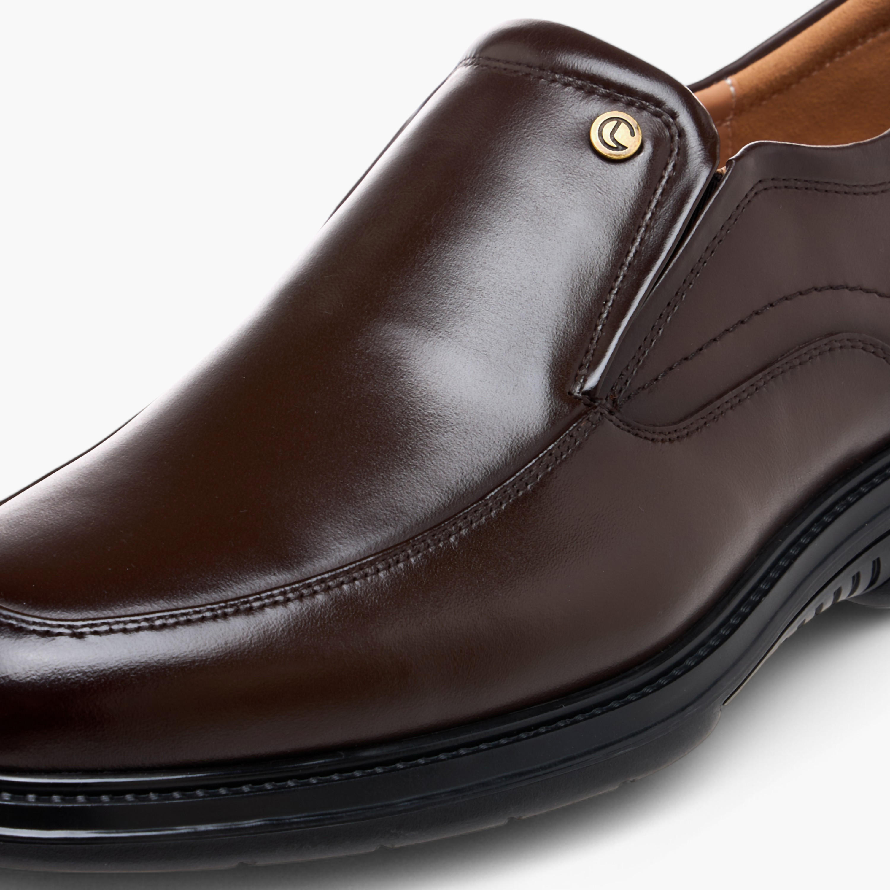 Le Confort Leather Solid Slip-On Loafers-men-shoes-formalshoes-image-4