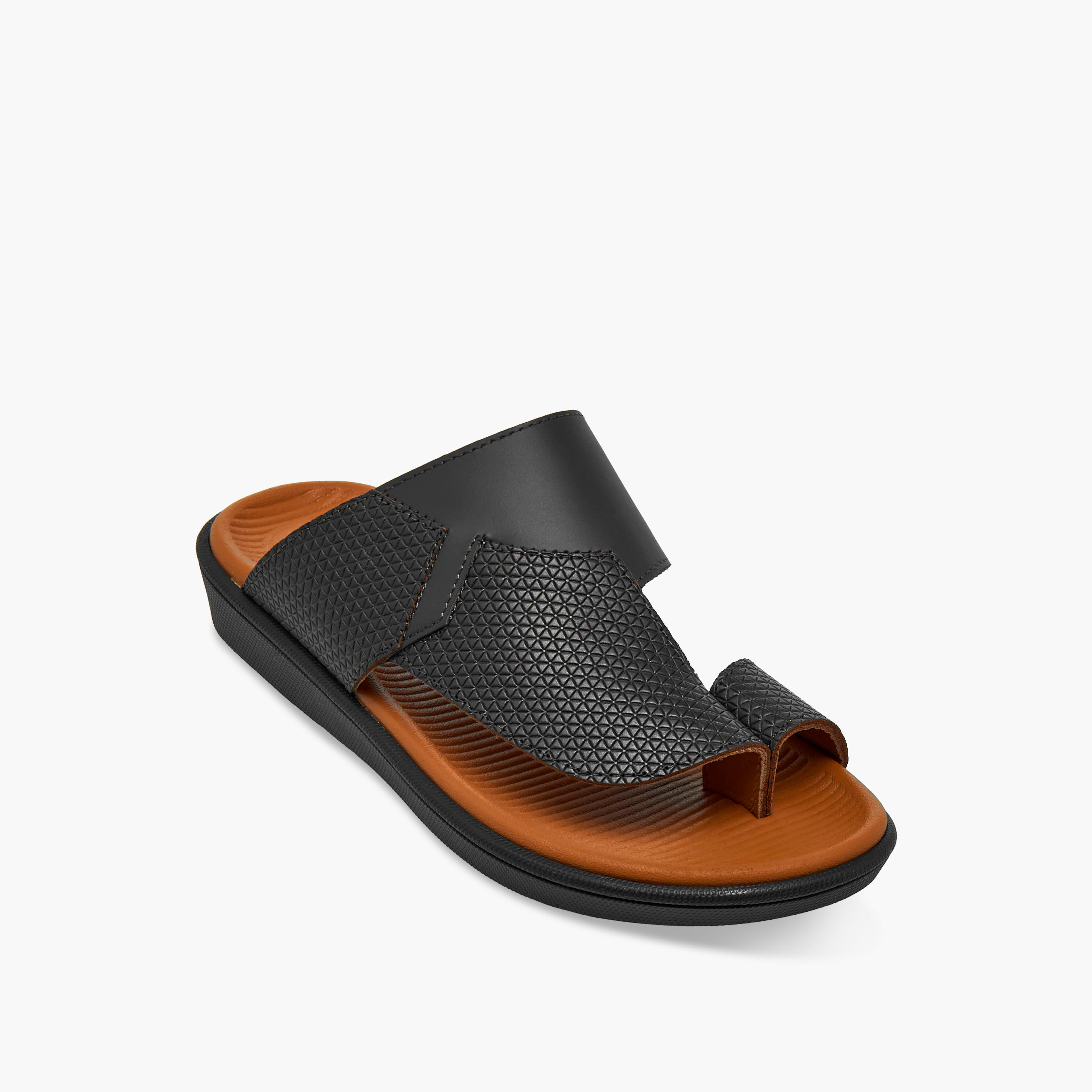 Al Waha Boys Leather Toe Loop Detail Arabic Sandals-boys-shoes-sandals-image-2