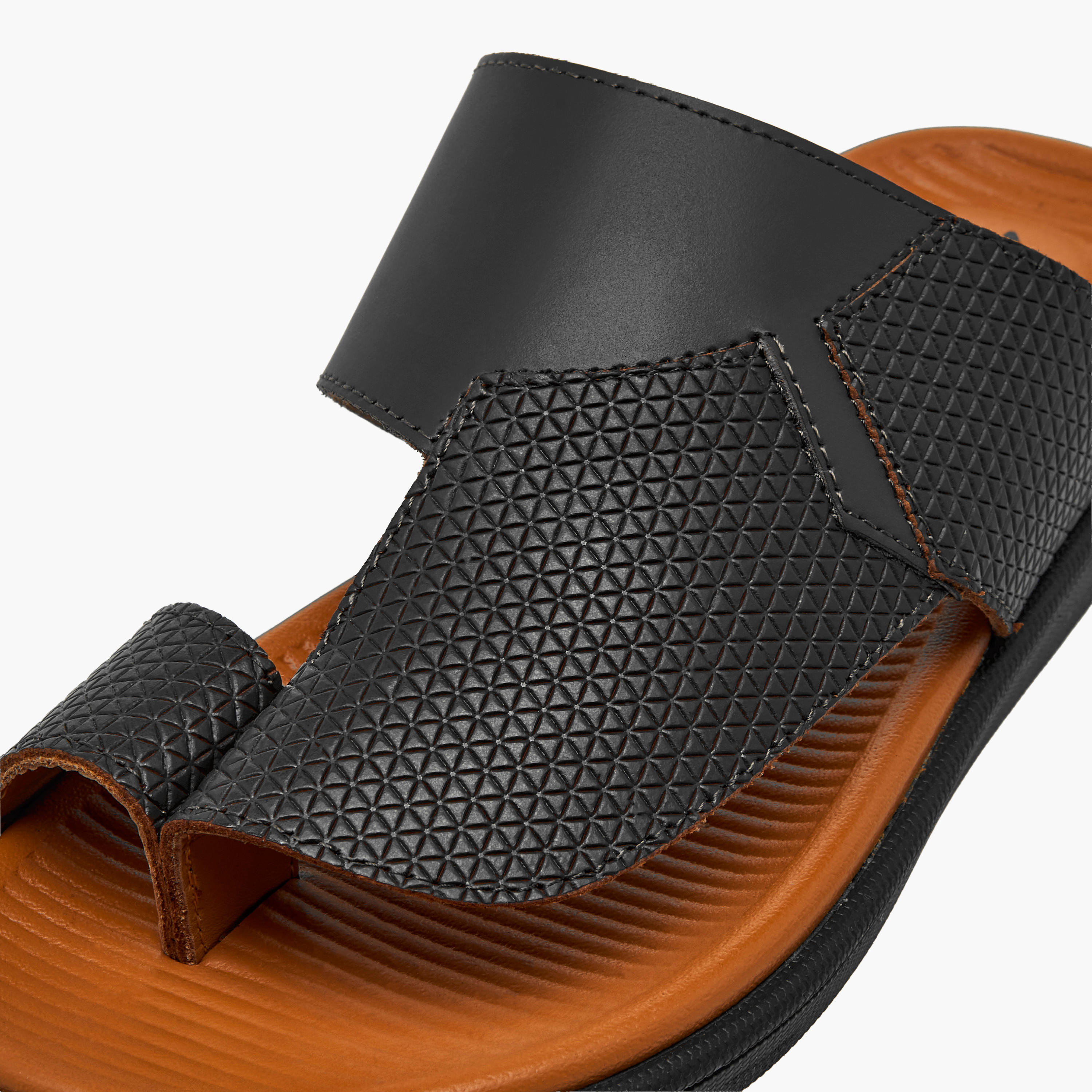 Al Waha Boys Leather Toe Loop Detail Arabic Sandals-boys-shoes-sandals-image-4