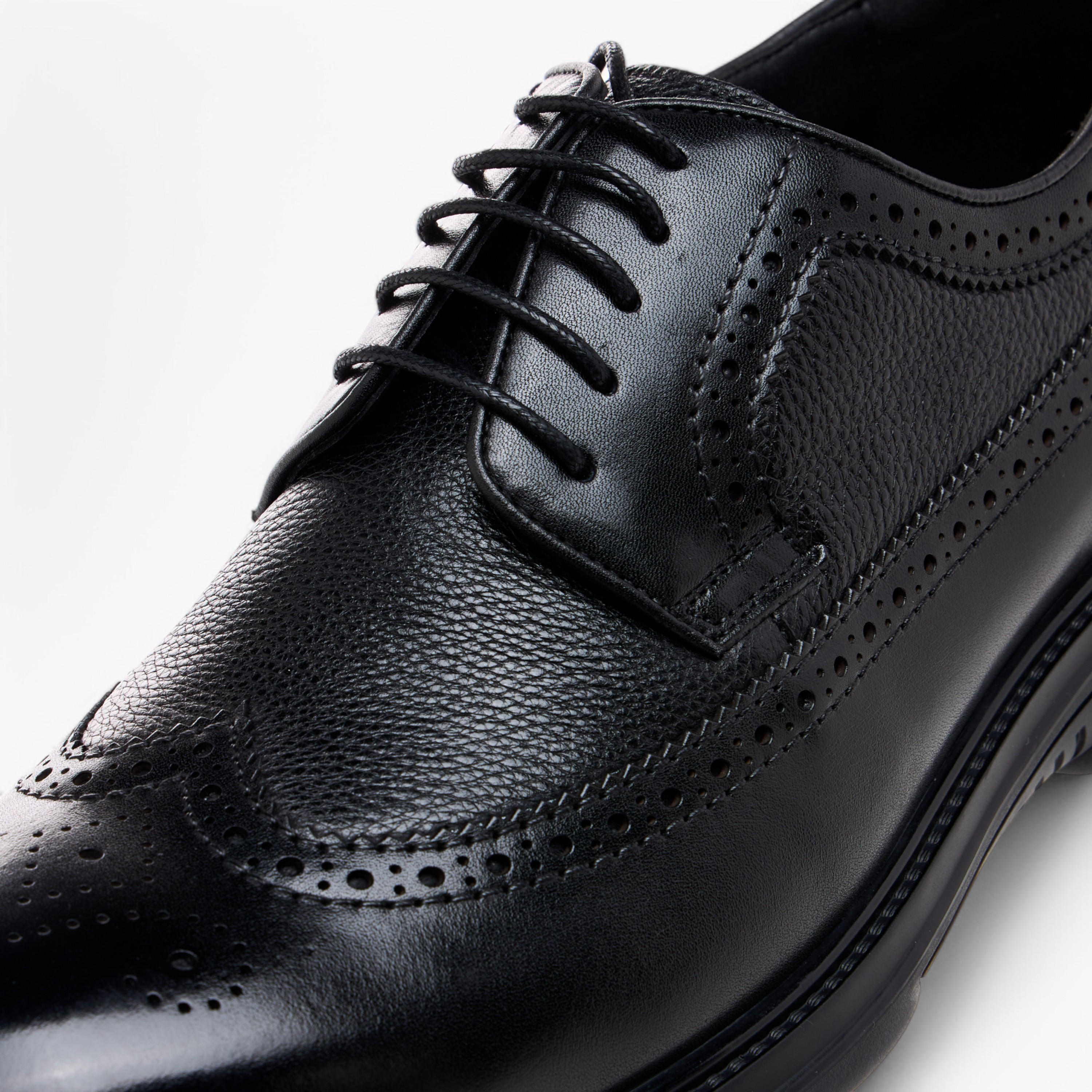 حذاء ديربي جلد بارز الملمس برباط من لو كونفورت-men-shoes-formalshoes-image-4