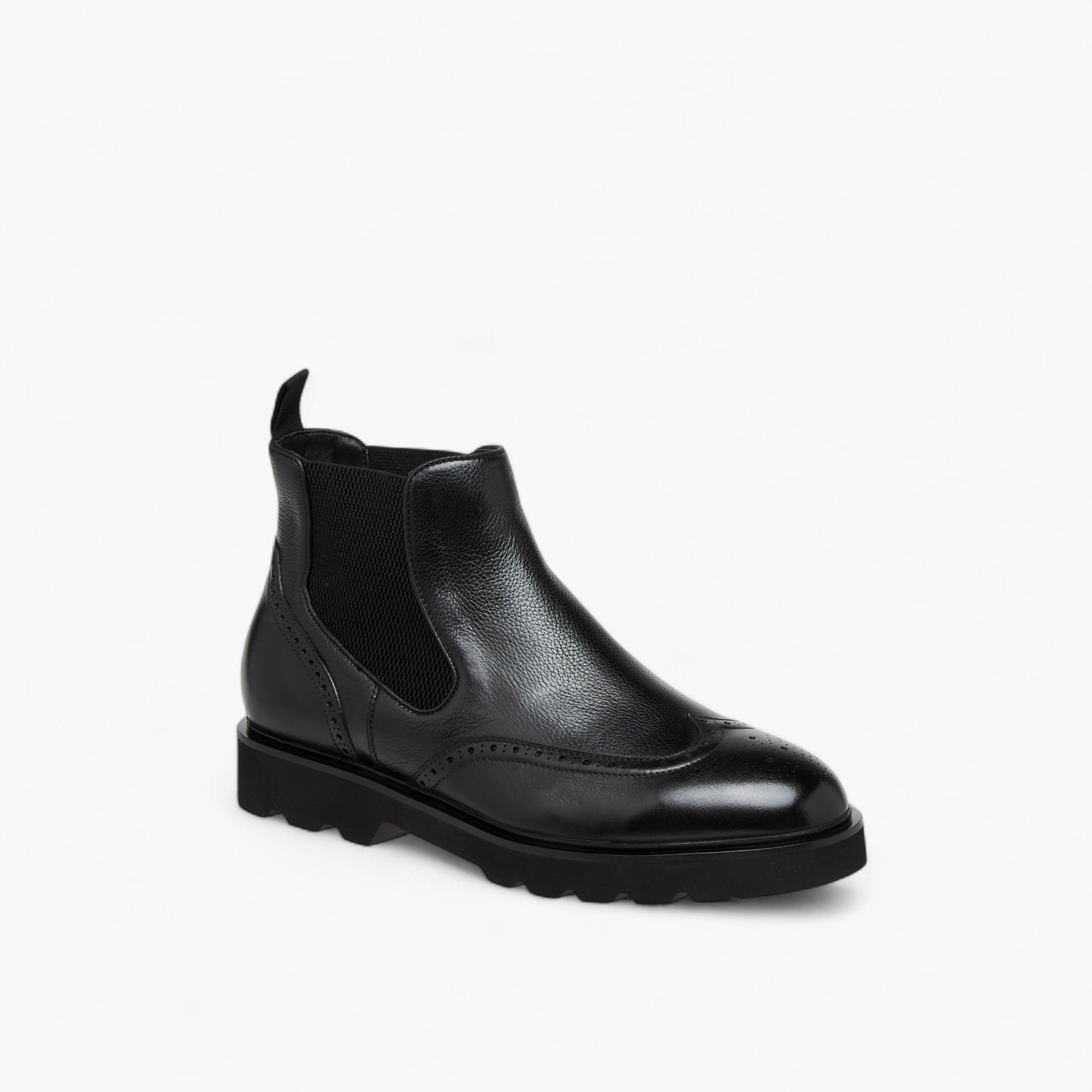 أبوات تشيلسي جلد سادة سهلة الارتداء للرجال من دوتشيني-men-shoes-boots-image-2