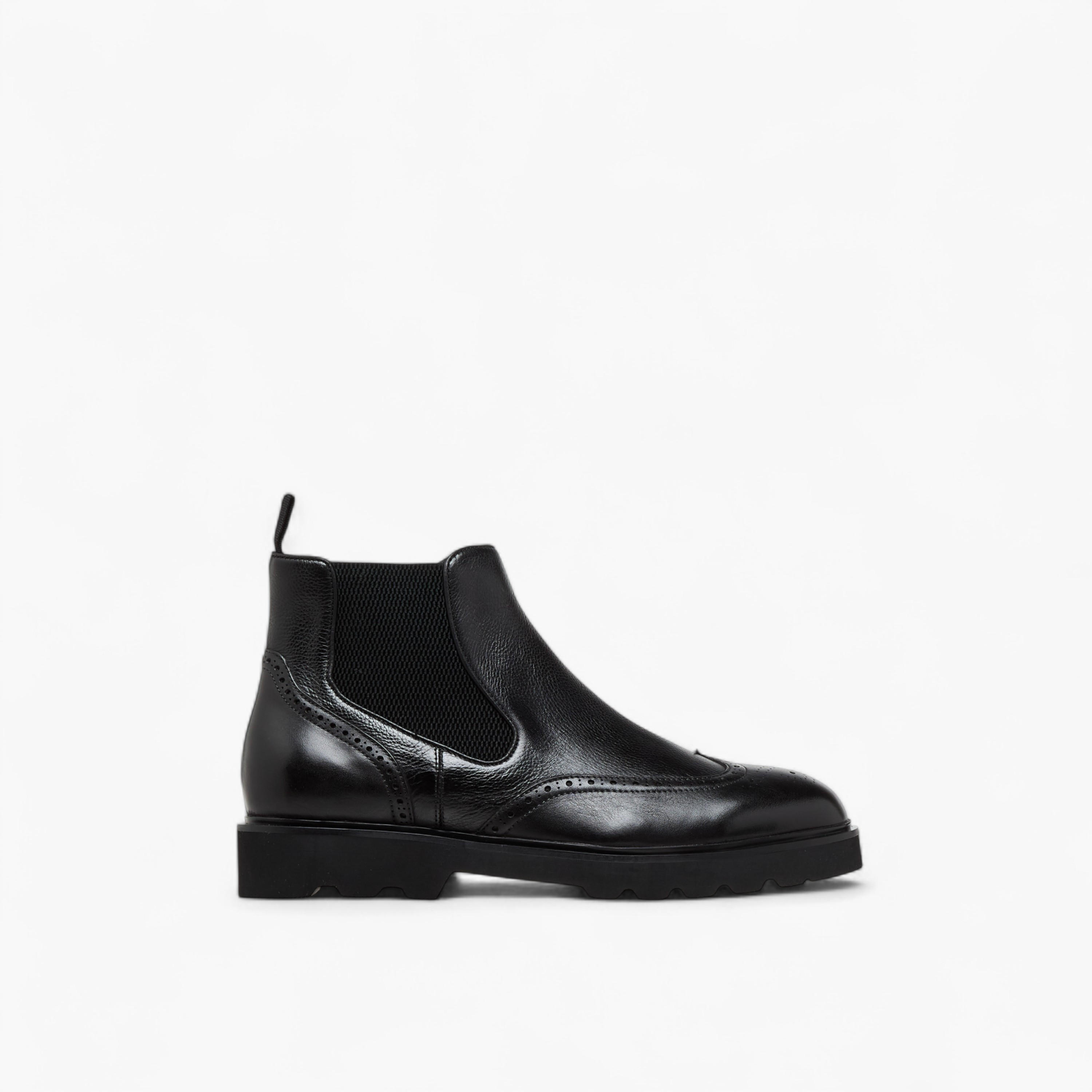 أبوات تشيلسي جلد سادة سهلة الارتداء للرجال من دوتشيني-men-shoes-boots-image-3