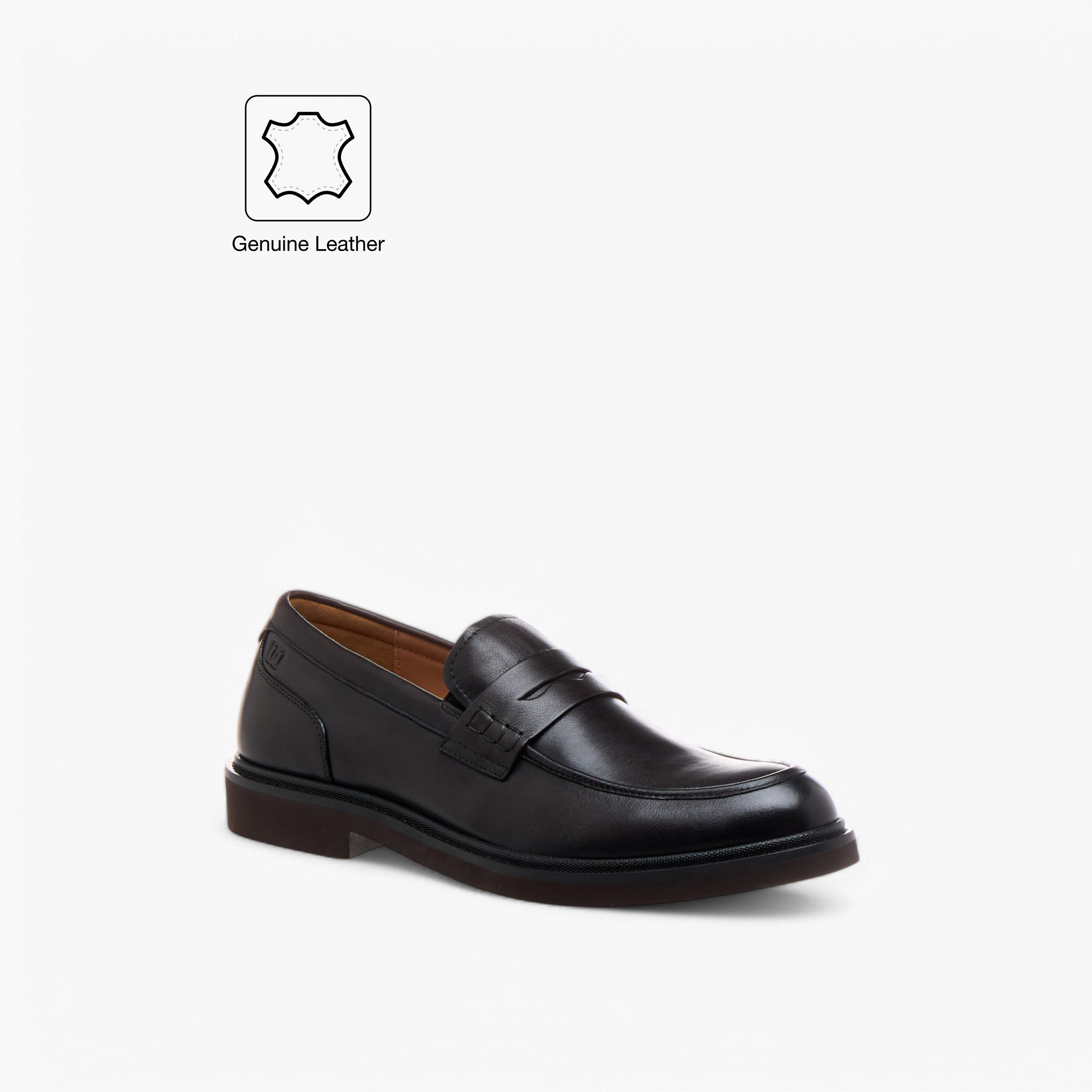 Duchini Men's Leather Cutout Detail Slip-On Loafers-men-shoes-formalshoes-image-2