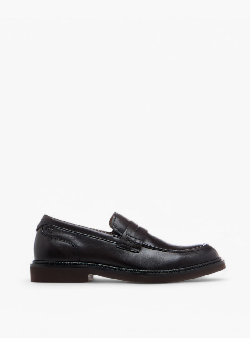 Duchini Men's Leather Cutout Detail Slip-On Loafers-men-shoes-formalshoes-image-3