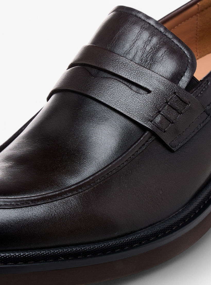 Duchini Men's Leather Cutout Detail Slip-On Loafers-men-shoes-formalshoes-image-4