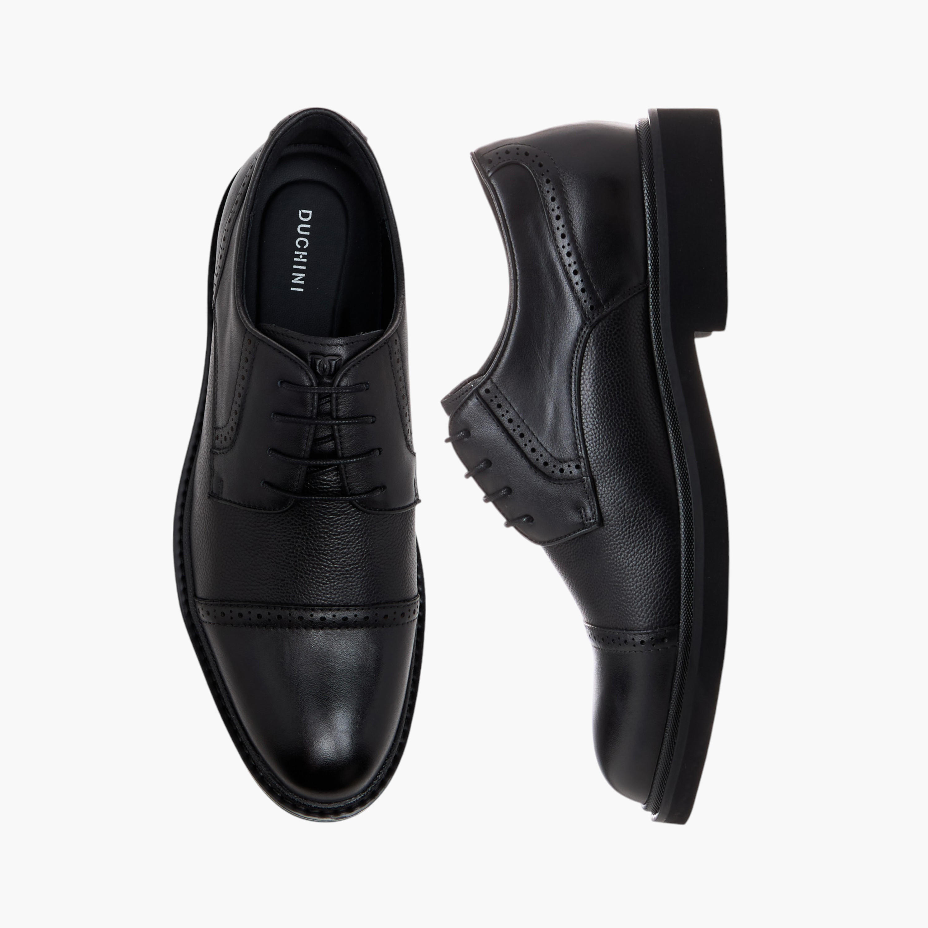 Duchini Men's Genuine Leather Lace-Up Derby Shoes-men-shoes-formalshoes-image-1