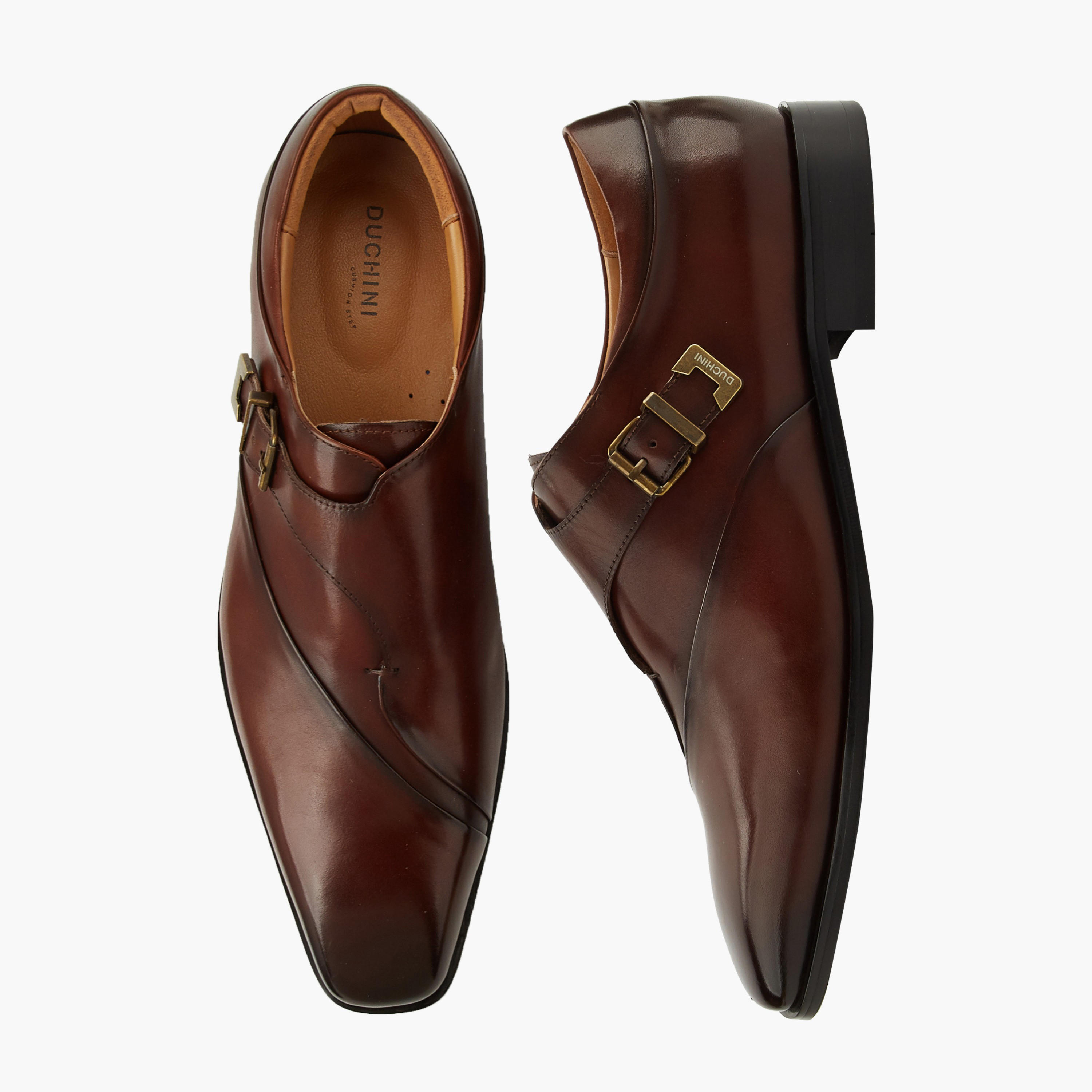 Duchini Men Buckled Leather Monk Shoes-men-shoes-formalshoes-image-1