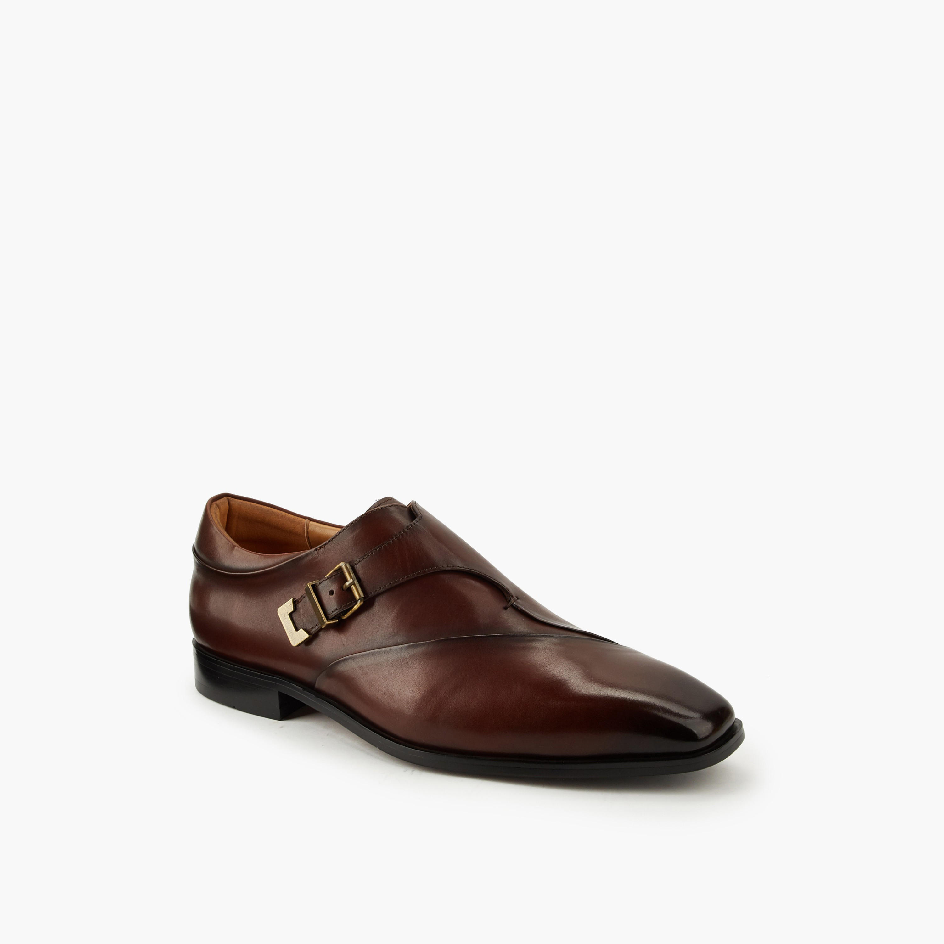 Duchini Men Buckled Leather Monk Shoes-men-shoes-formalshoes-image-2