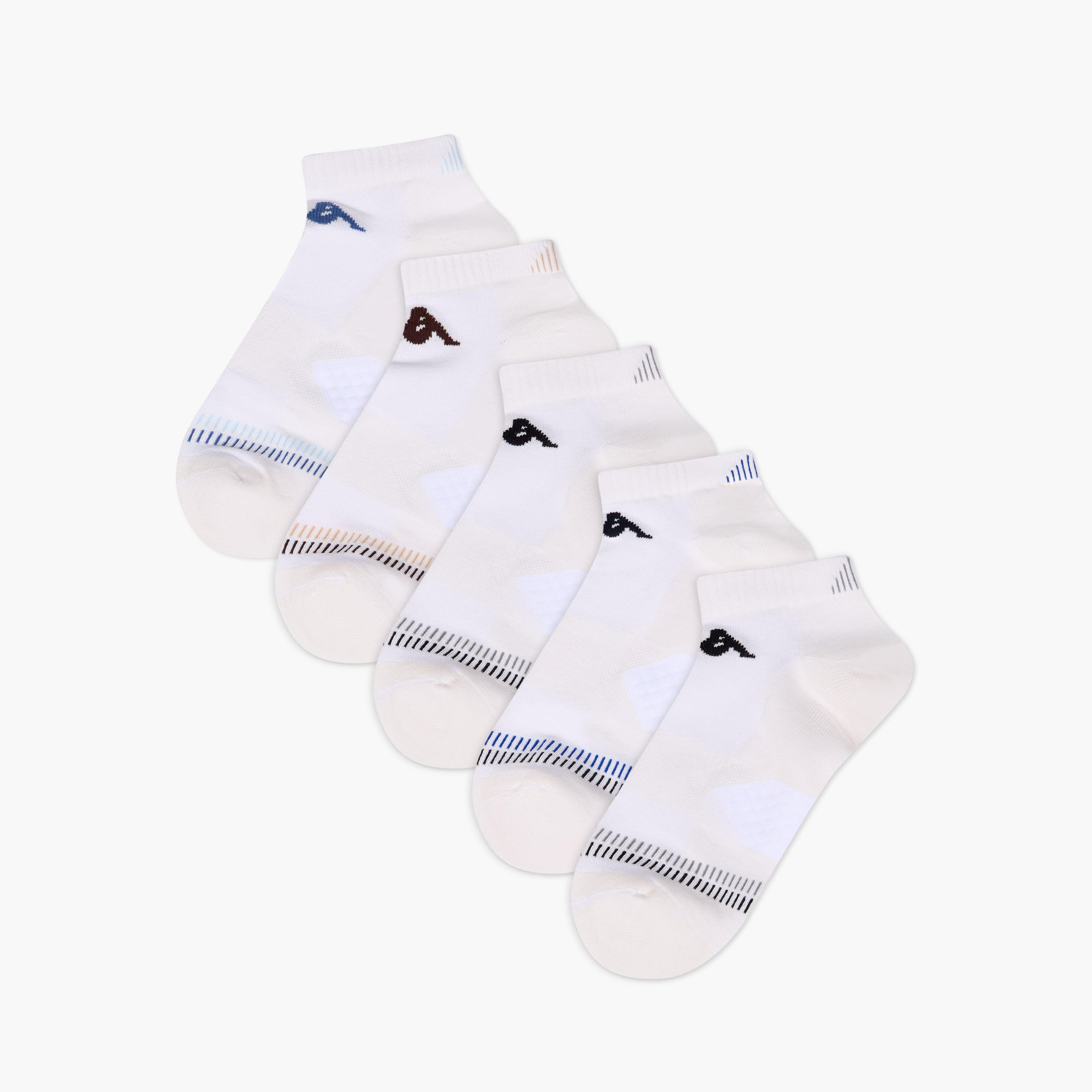 طقم جوارب رياضية 5 أزواج بطول الكاحل للرجال من كابا-men-socks-image-1