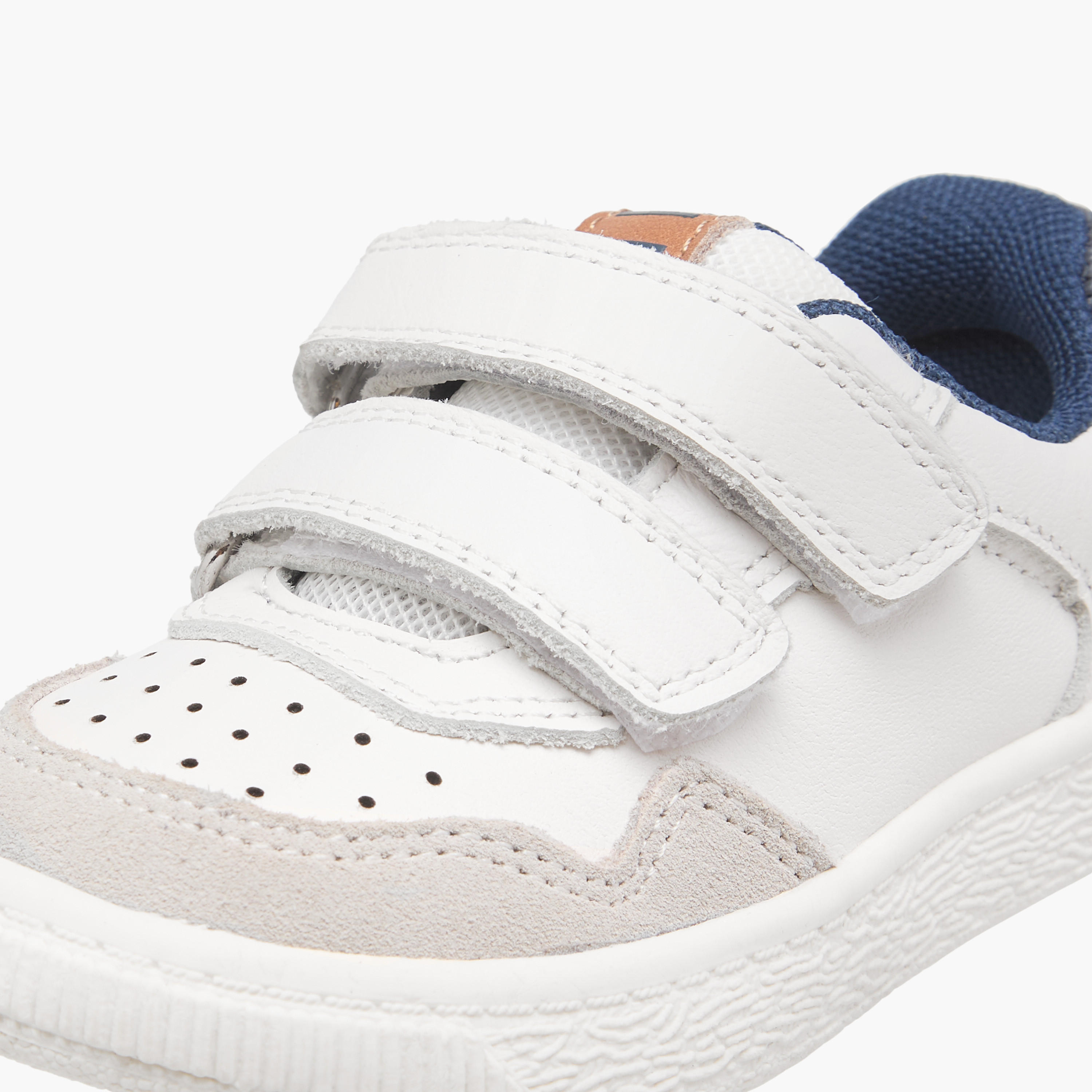 Barefeet Panelled Sneakers with Hook and Loop Closure-boys-shoes-schoolshoes-image-4