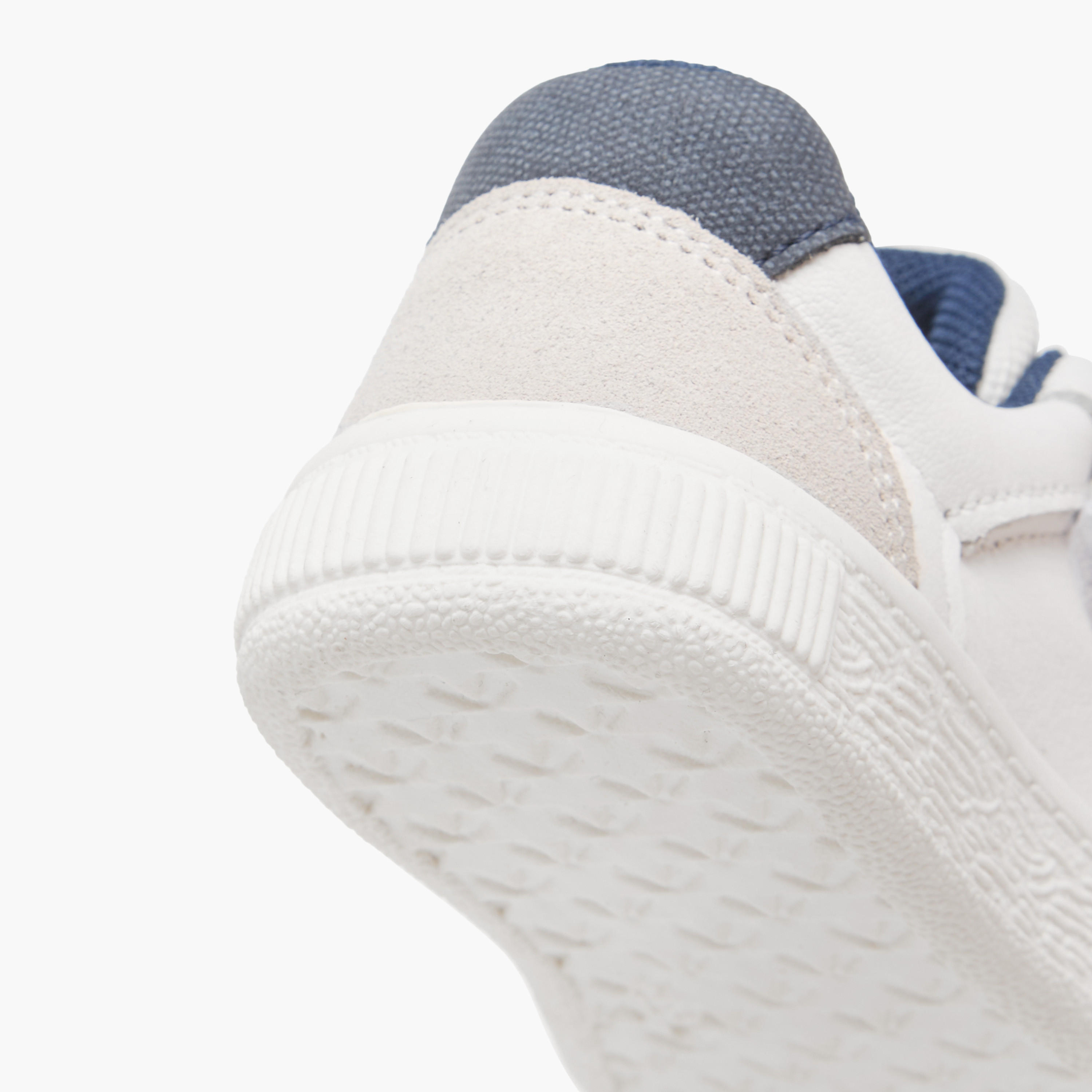 Barefeet Panelled Sneakers with Hook and Loop Closure-boys-shoes-schoolshoes-image-5