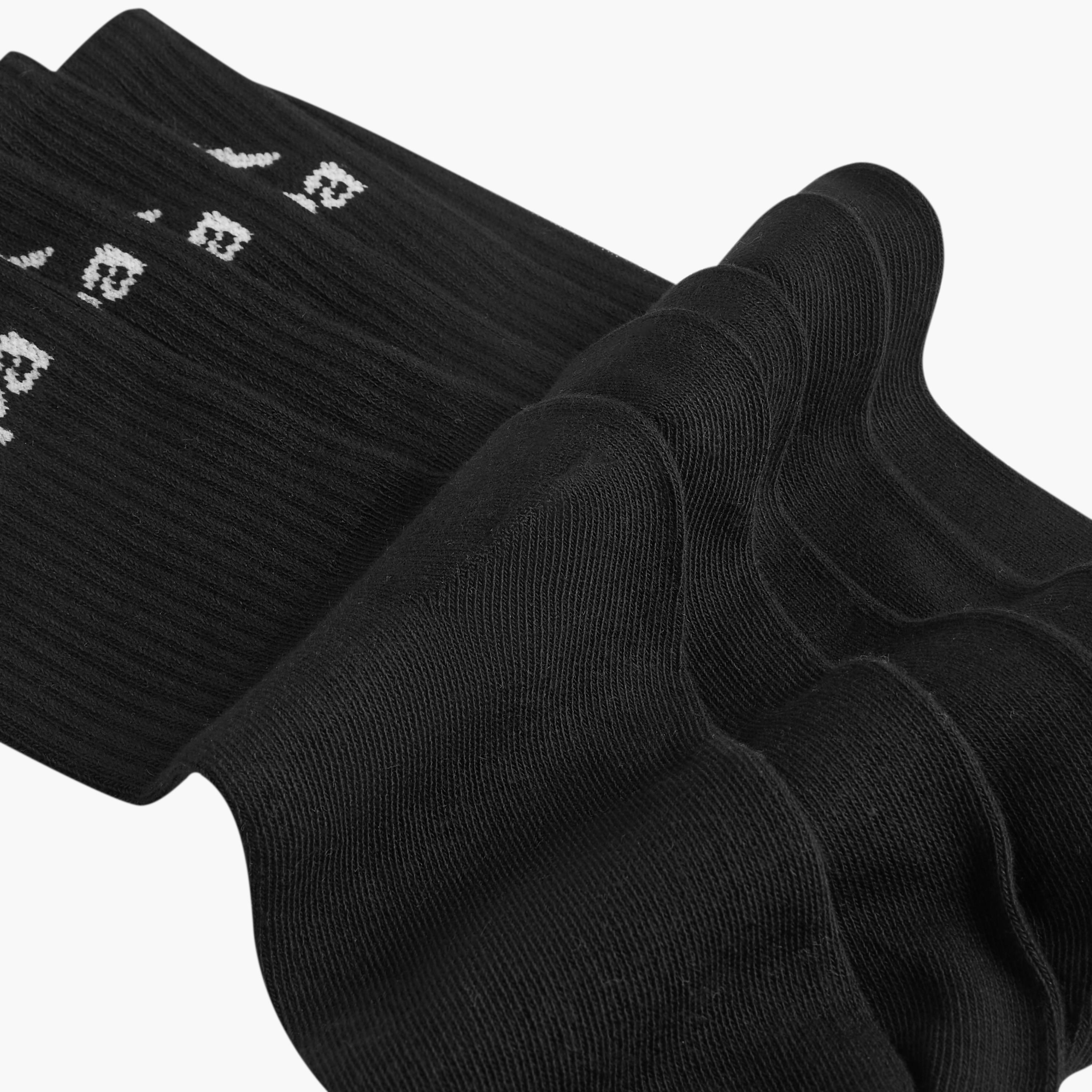 Kappa Logo Detail Non Terry Crew Length Socks - Set of 5-girls-accessories-socks-image-4