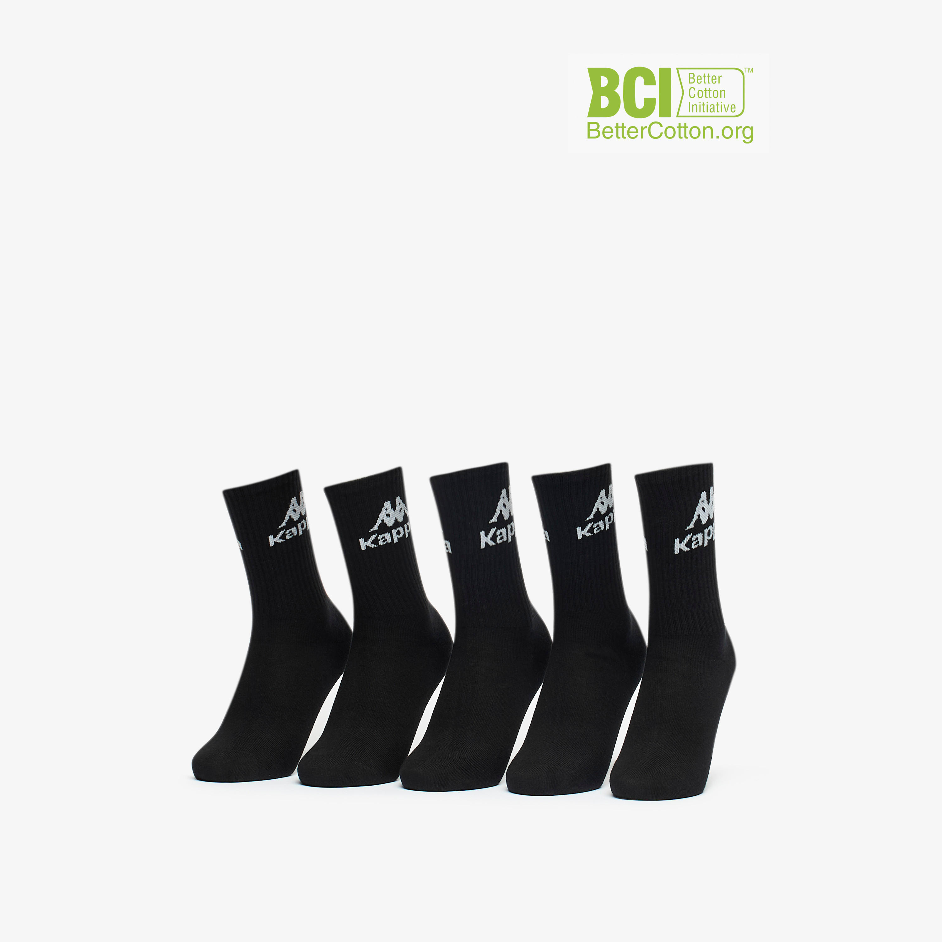 Kappa Logo Print Ankle Length Socks - Set of 5-women-socksandstockings-image-1