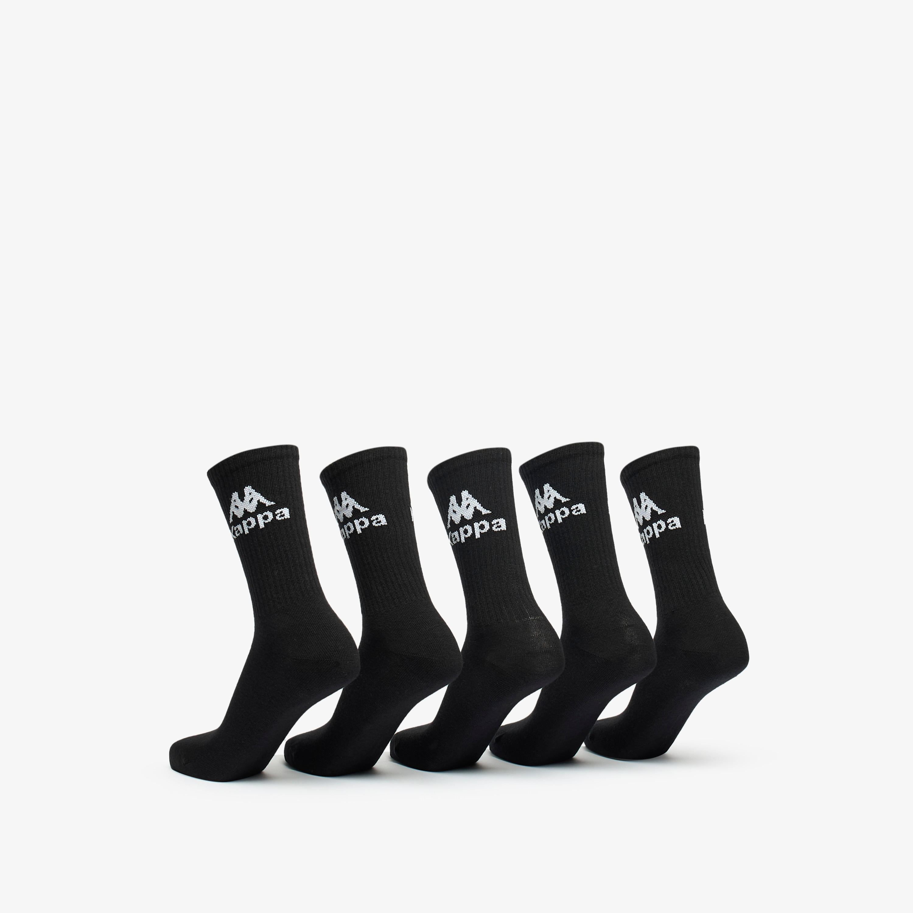 Kappa Logo Print Ankle Length Socks - Set of 5-women-socksandstockings-image-3