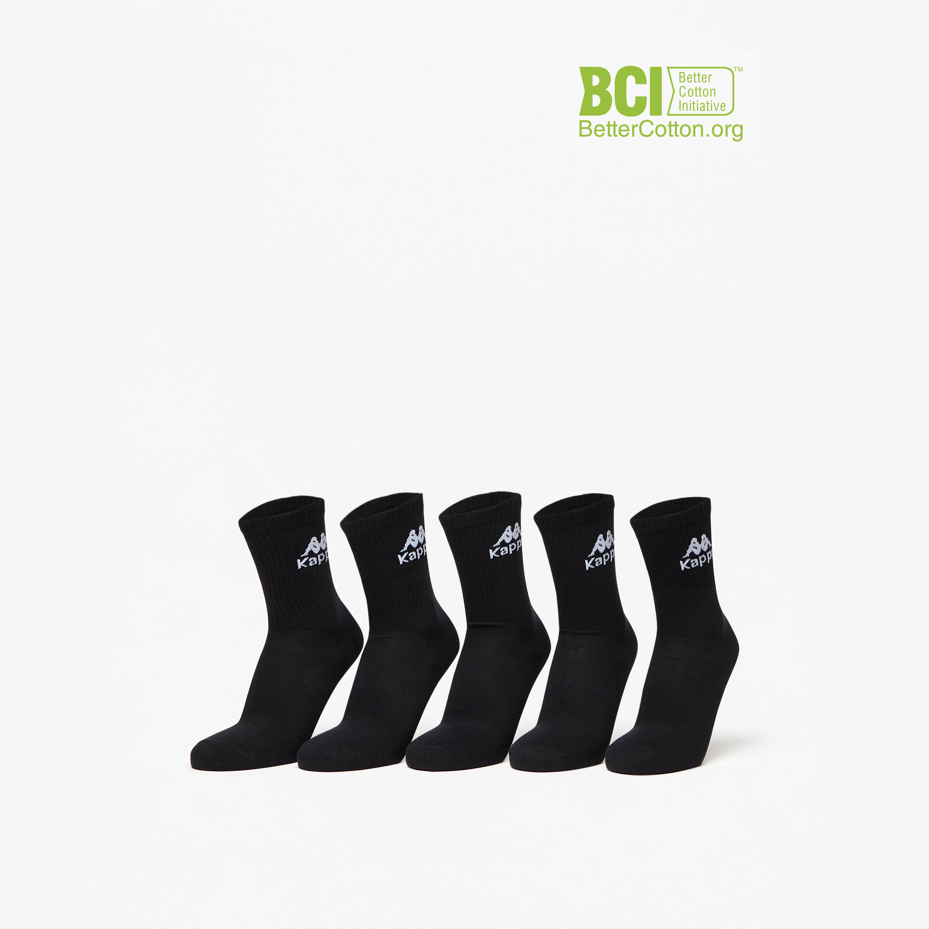 Kappa Solid Crew Length Sports Socks - Set of 5-men-socks-image-1
