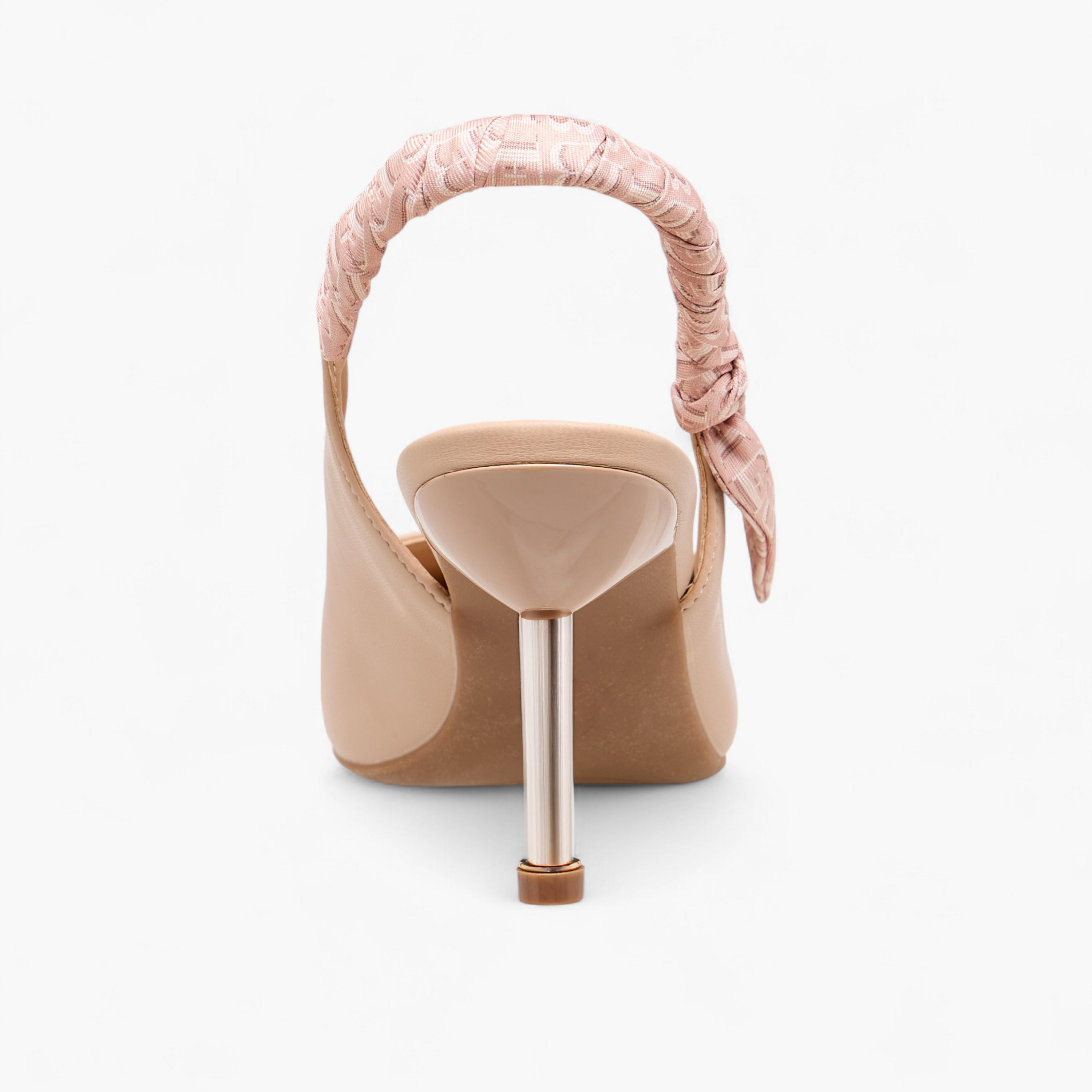 Flora Bella Ruched Detail Slingback Shoes with Stiletto Heels-women-shoes-heels-image-5