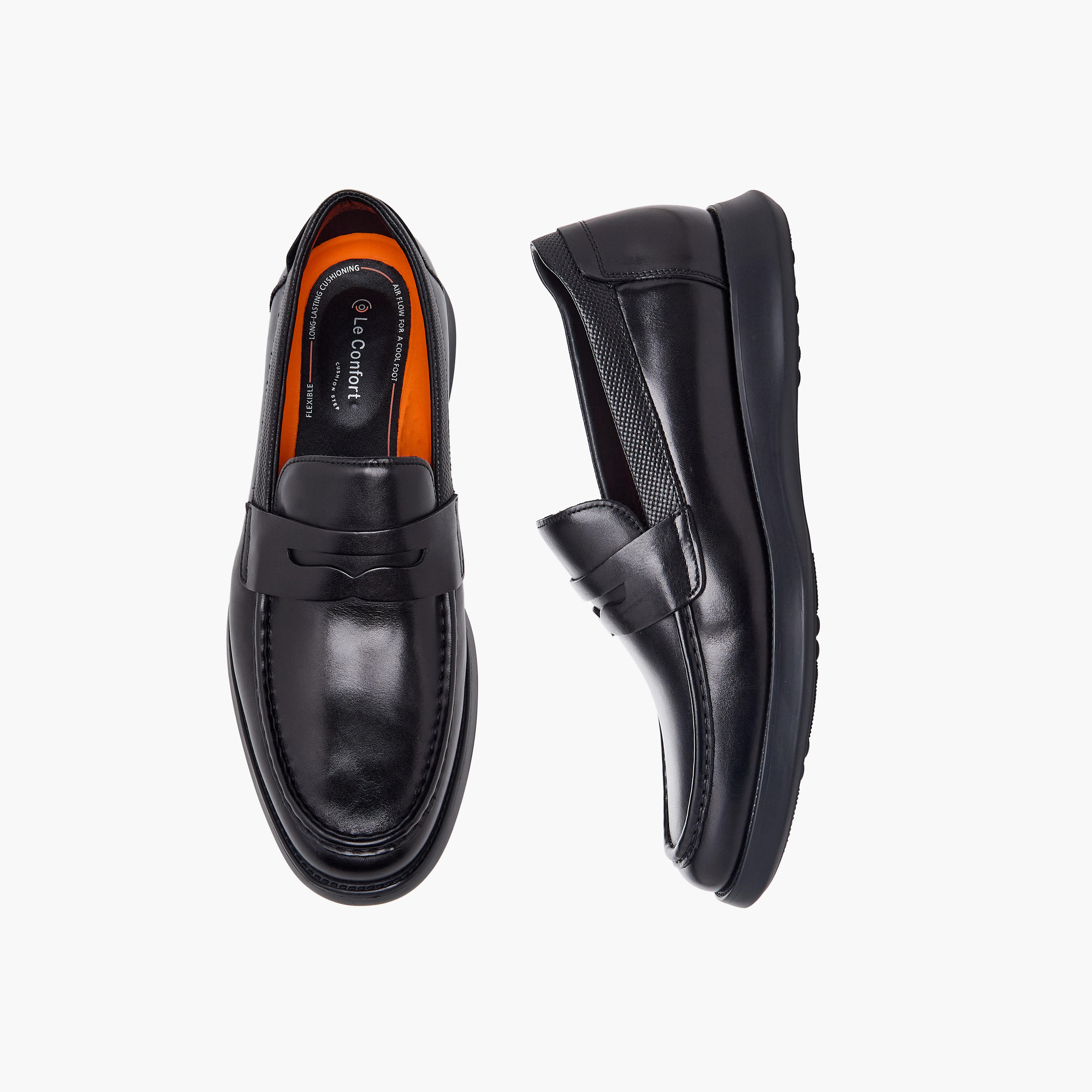 حذاء لوفر جلد سهل الارتداء للرجال من لو كونفورت-men-shoes-formalshoes-image-1