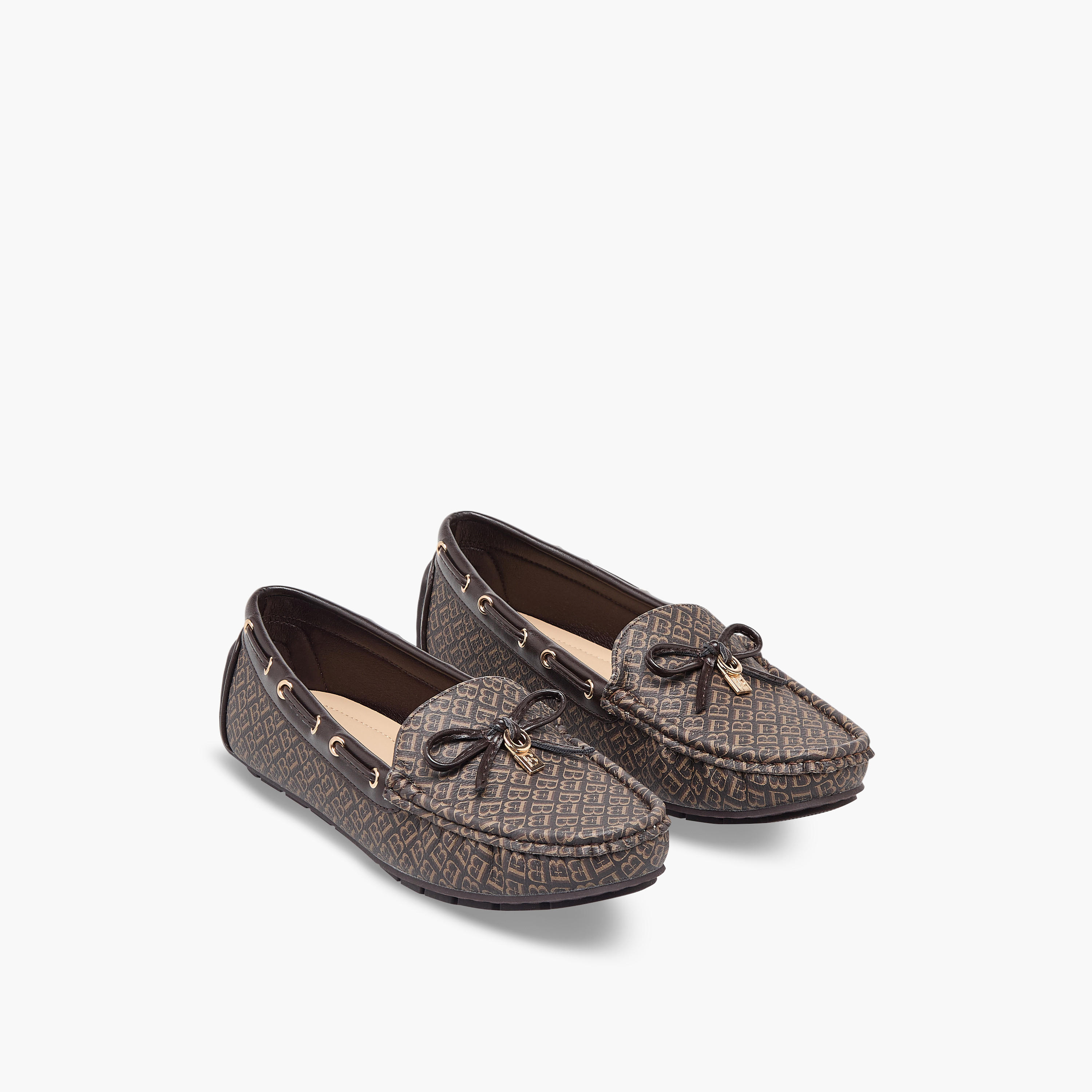 حذاء لوفر بطبعات مونوجرام للنساء من فلورا بيلا-women-shoes-flats-moccasins-image-1