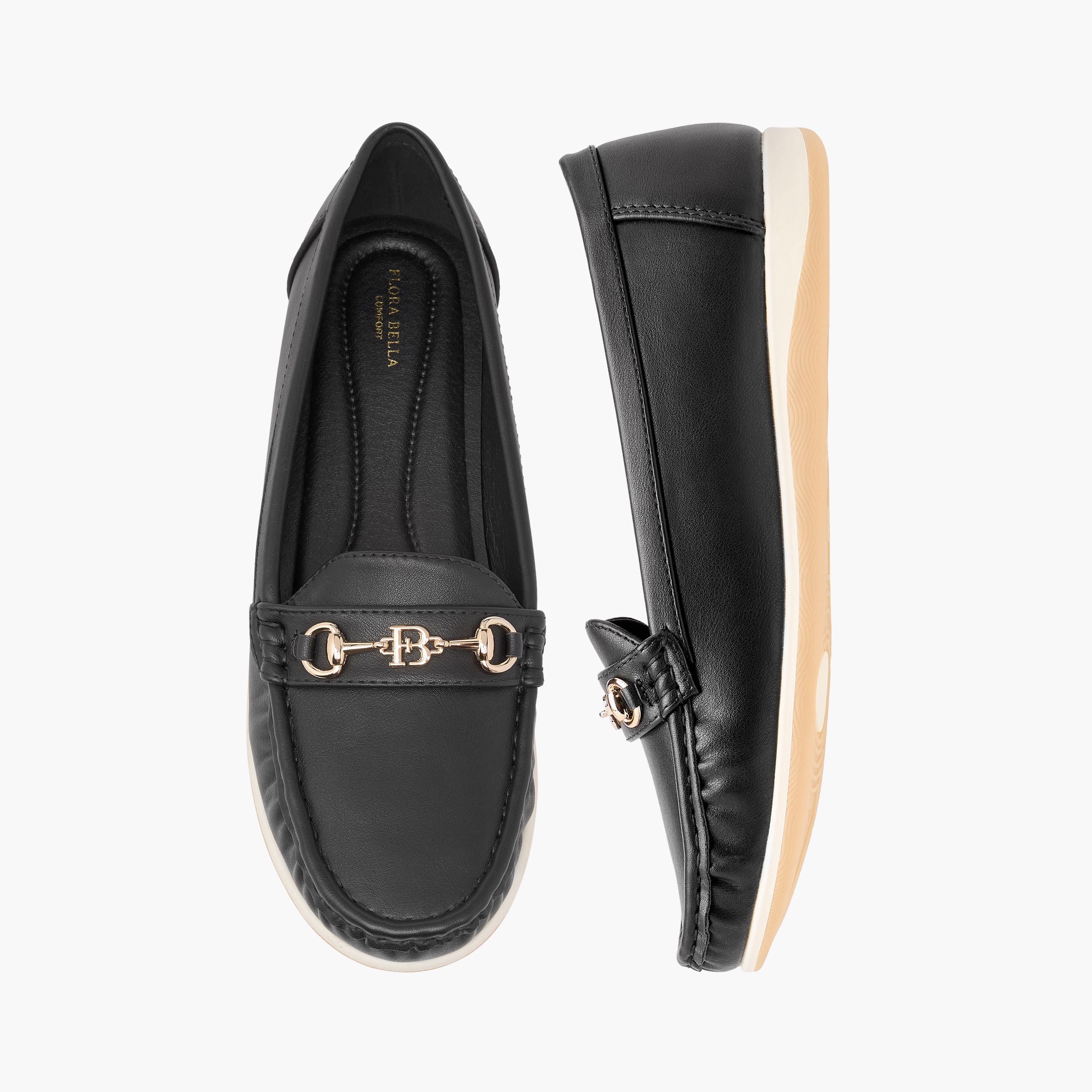 Flora Bella Solid Buckle Accent Slip-On Loafers-women-shoes-flats-loafers-image-1