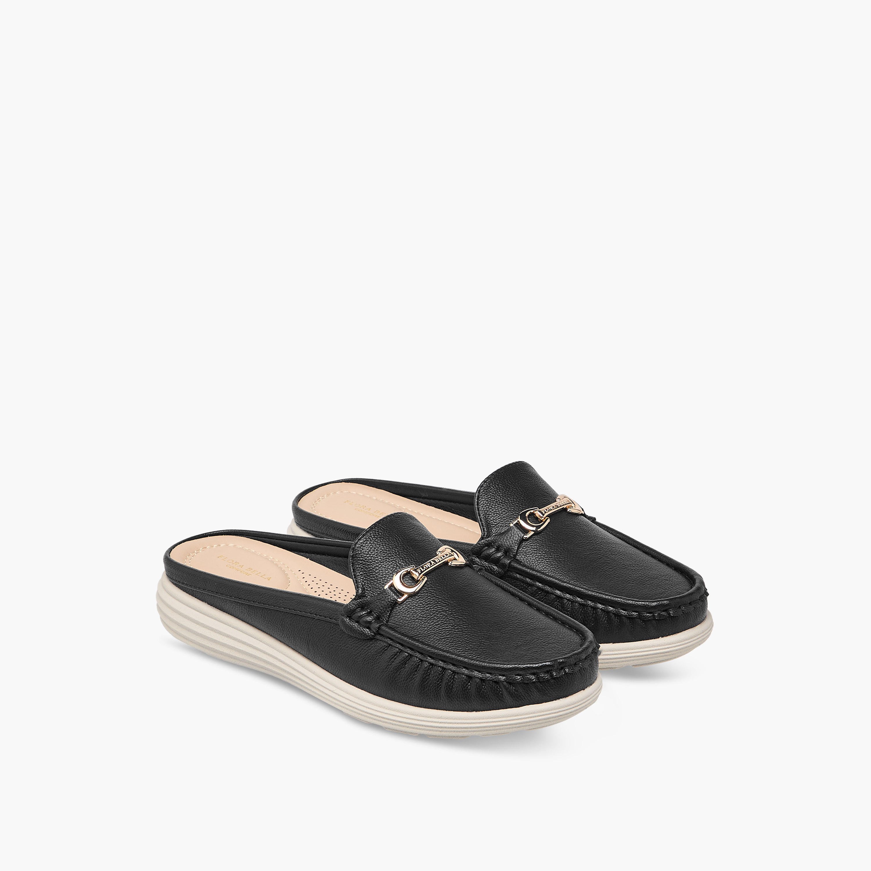 حذاء ميول سهل الارتداء بزينة معدنية من فلورا بيلا-women-shoes-flats-mules-image-1