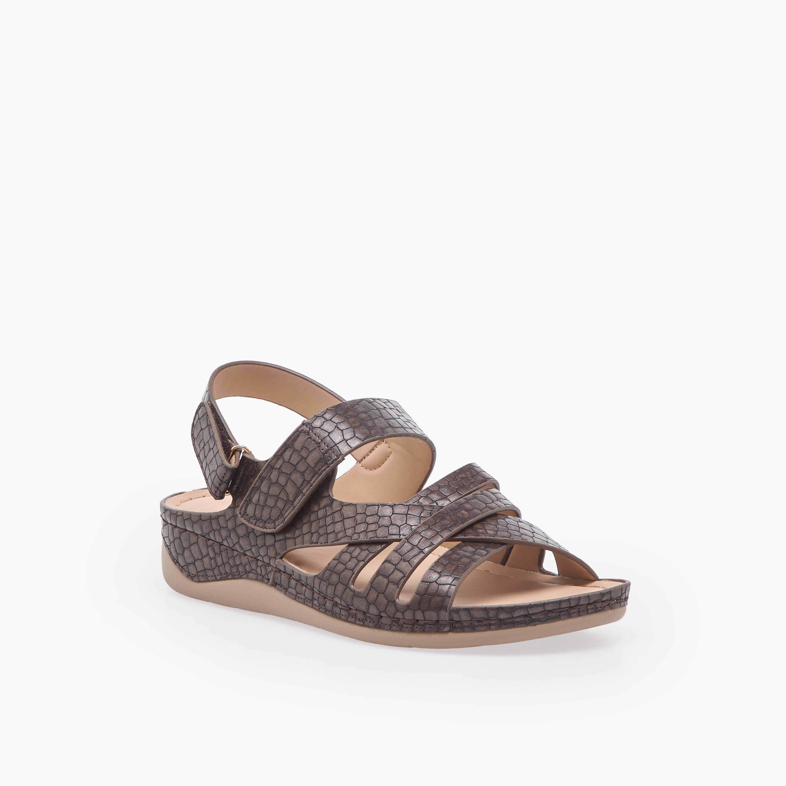 Flora Bella Women Textured Hook & Loop Sandals-women-shoes-sandals-heeled-image-2