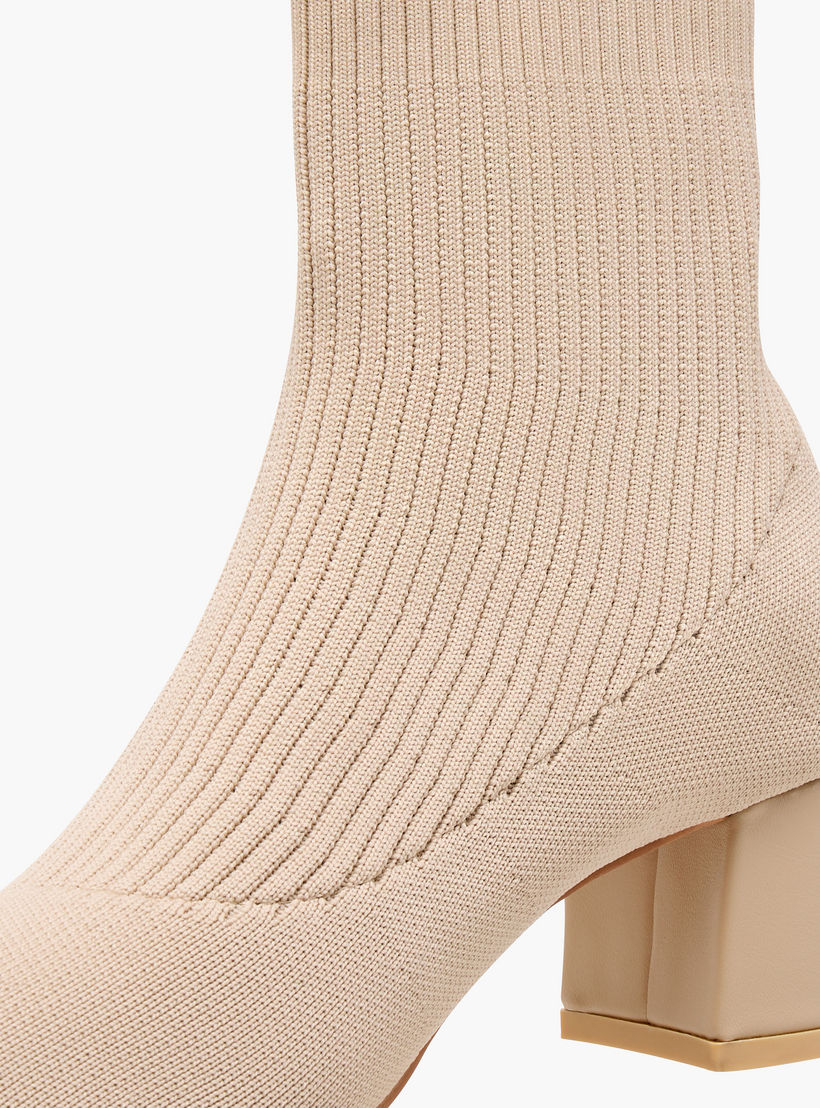 Flora Bella Ribbed Ankle Boots with Block Heels-women-shoes-boots-image-4