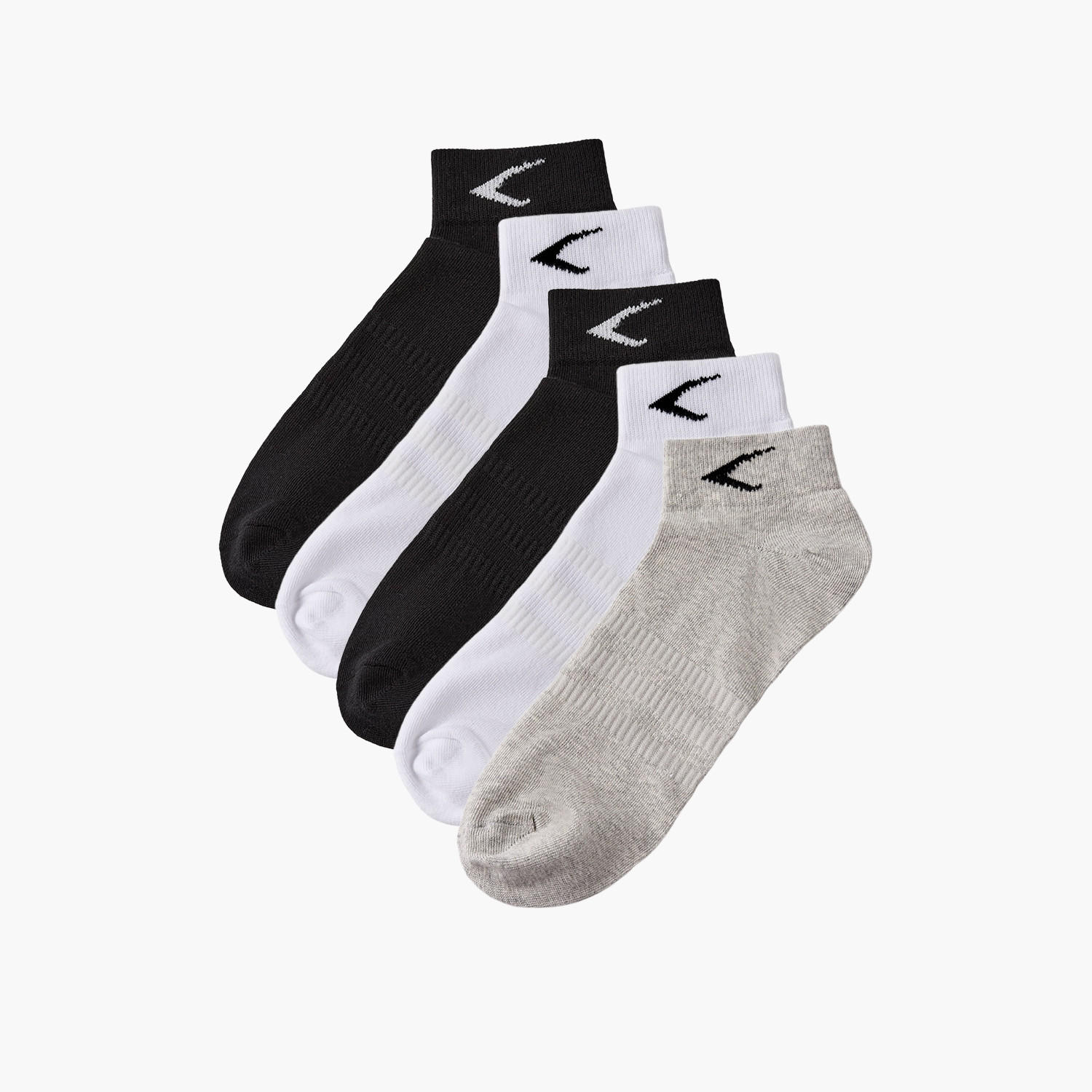 Dash Pack of 5 Quarter Length Cotton Socks-women-socksandstockings-image-1