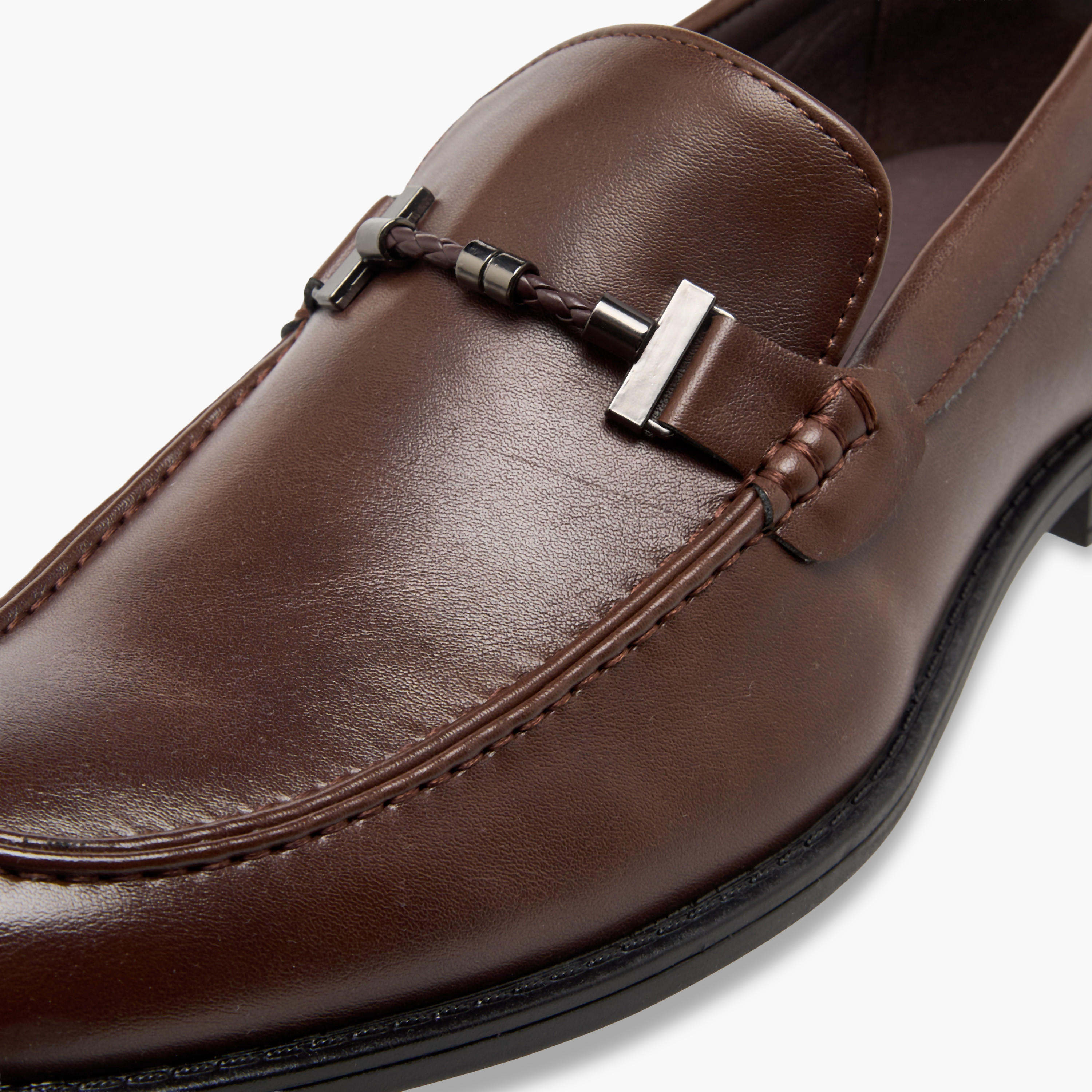 LBL by Shoexpress Men Braided Accent Slip-On Loafers-men-shoes-formalshoes-image-4