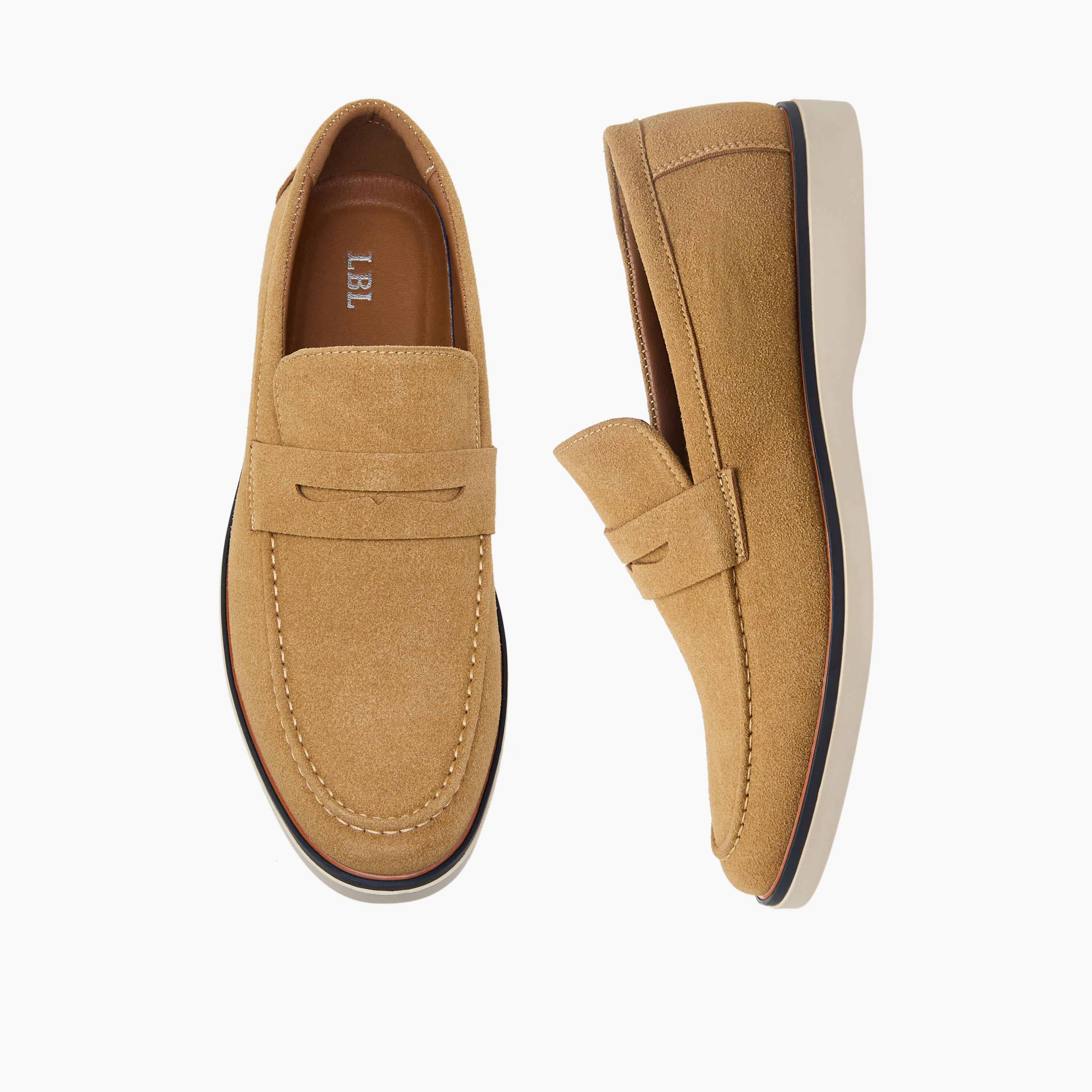 حذاء لوفر سهل الارتداء وبارز الملمس للرجال إل بي إل من شو إكسبريس-men-shoes-loafersandmoccasins-image-1