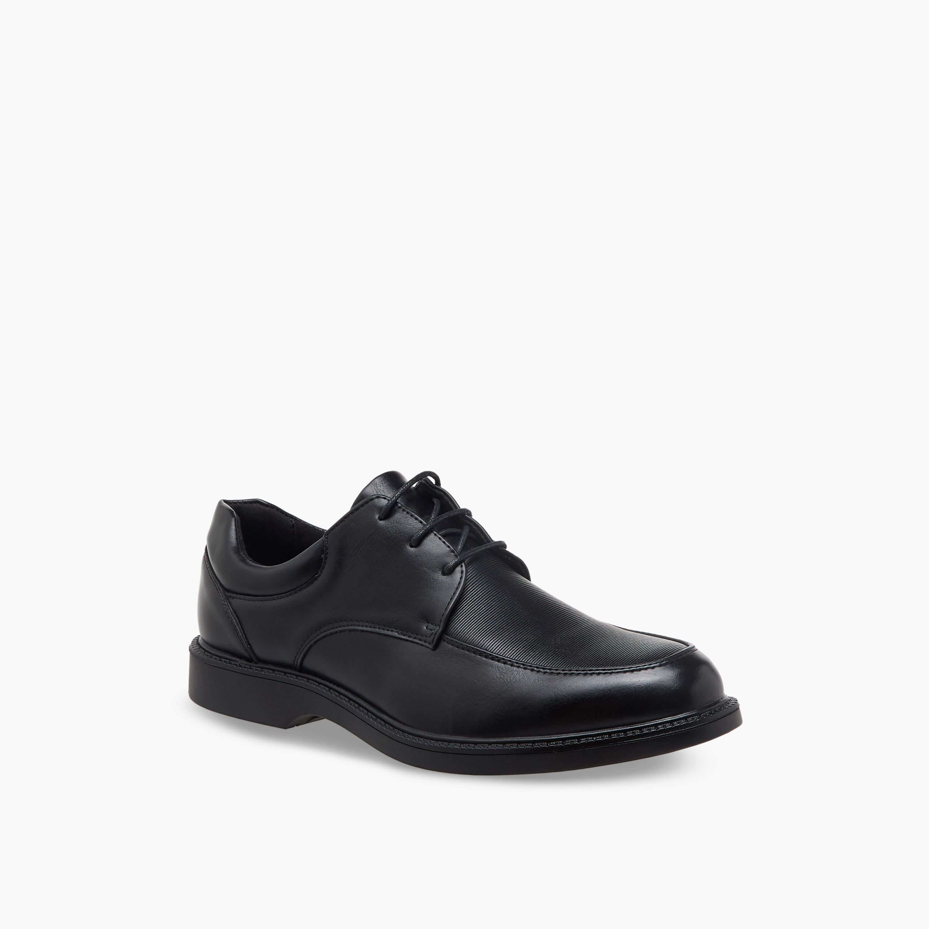 LBL by Shoexpress Men Ribbed Lace-Up Derby Shoes-men-shoes-formalshoes-image-2