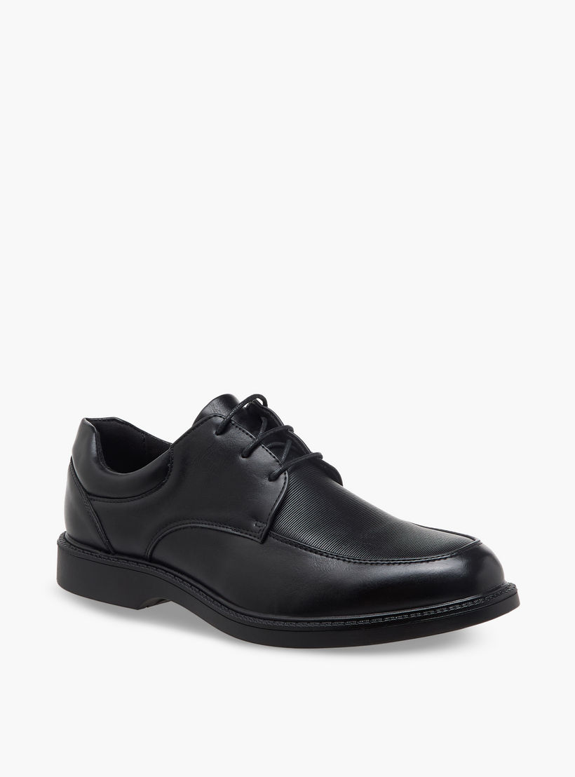 LBL by Shoexpress Men Ribbed Lace-Up Derby Shoes-men-shoes-formalshoes-image-2
