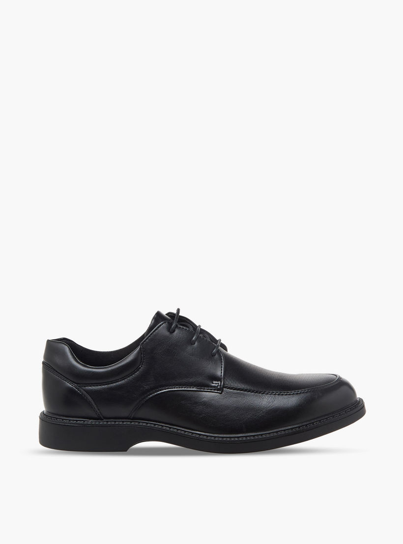 LBL by Shoexpress Men Ribbed Lace-Up Derby Shoes-men-shoes-formalshoes-image-3