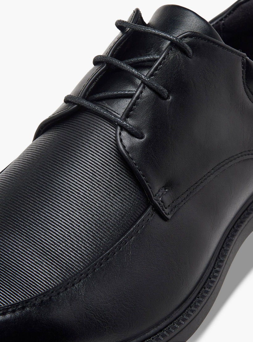 LBL by Shoexpress Men Ribbed Lace-Up Derby Shoes-men-shoes-formalshoes-image-4
