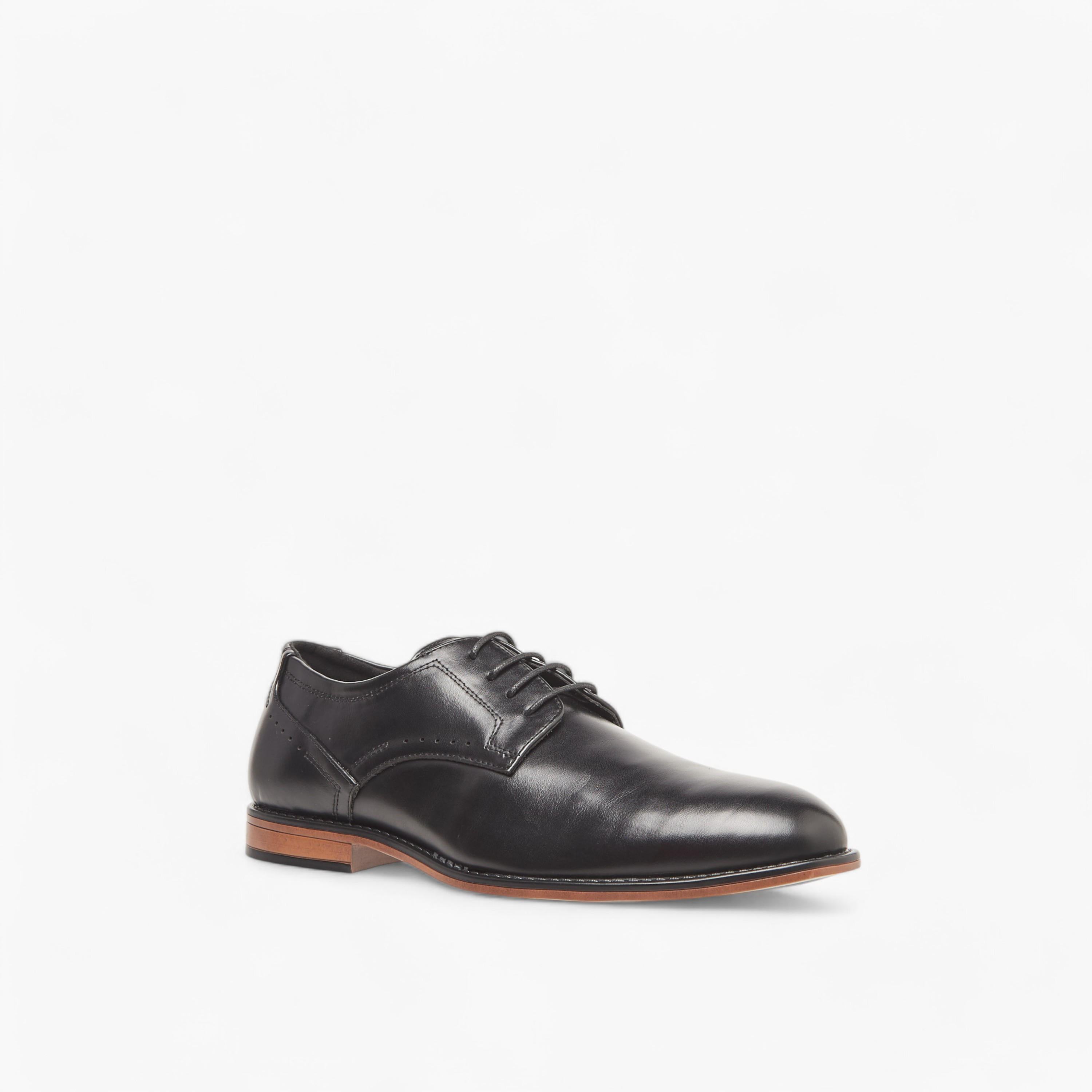LBL by Shoexpress Solid Derby Shoes with Lace-Up Closure-men-shoes-formalshoes-image-2