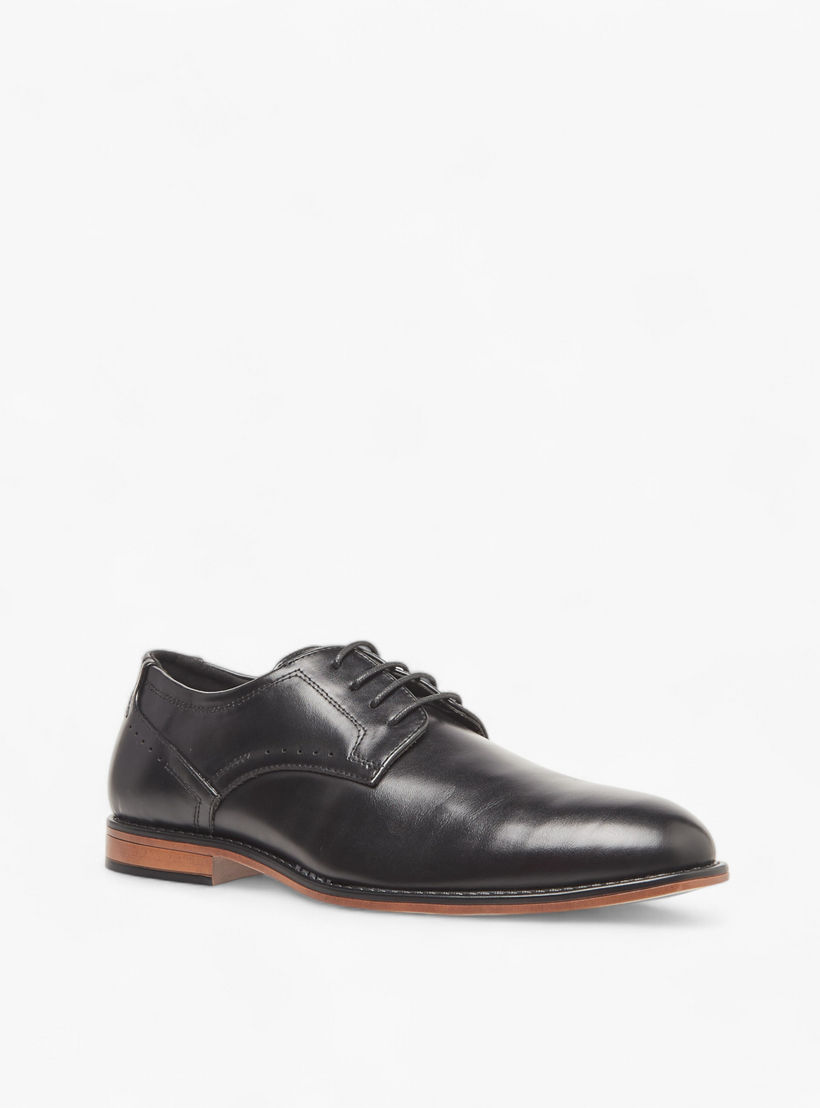 LBL by Shoexpress Solid Derby Shoes with Lace-Up Closure-men-shoes-formalshoes-image-2