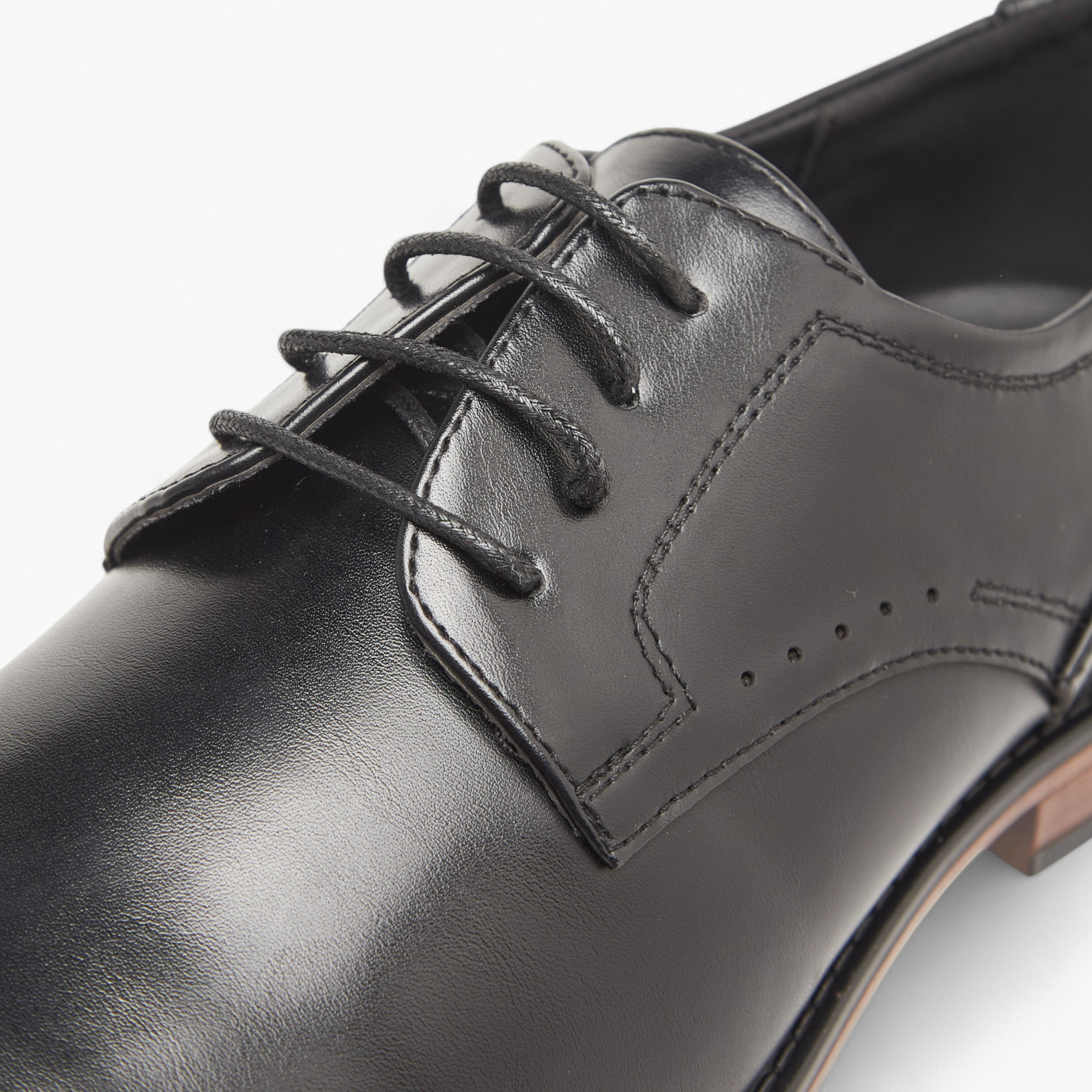 LBL by Shoexpress Solid Derby Shoes with Lace-Up Closure-men-shoes-formalshoes-image-4