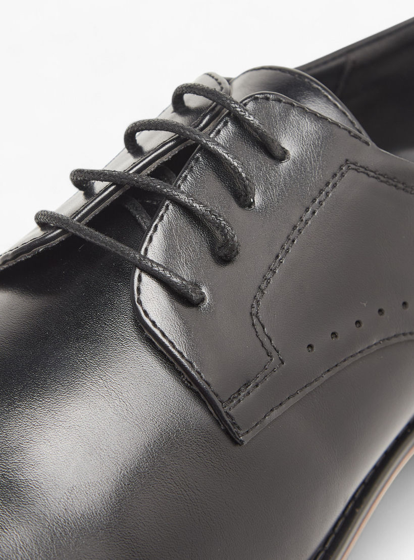 LBL by Shoexpress Solid Derby Shoes with Lace-Up Closure-men-shoes-formalshoes-image-4