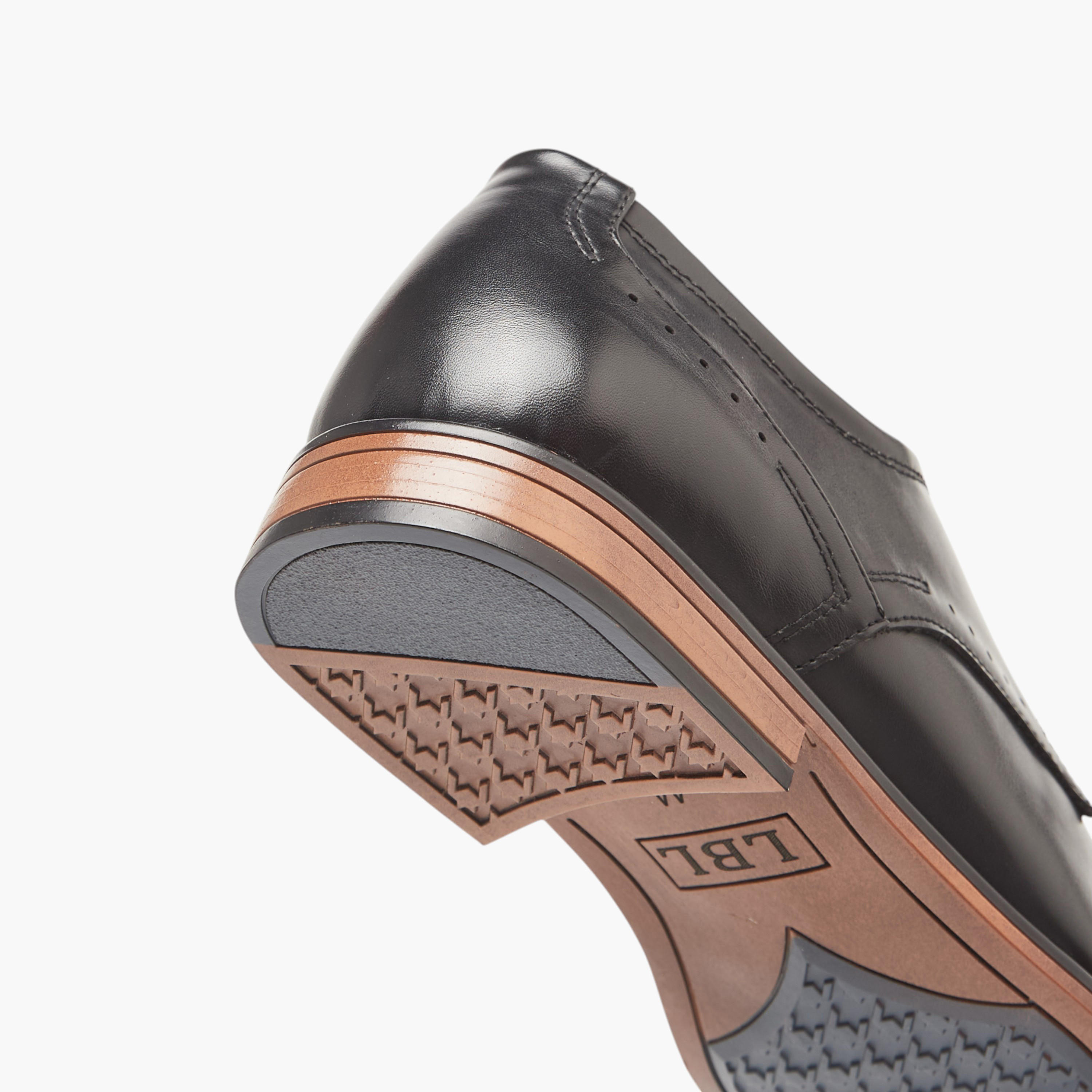 LBL by Shoexpress Solid Derby Shoes with Lace-Up Closure-men-shoes-formalshoes-image-5