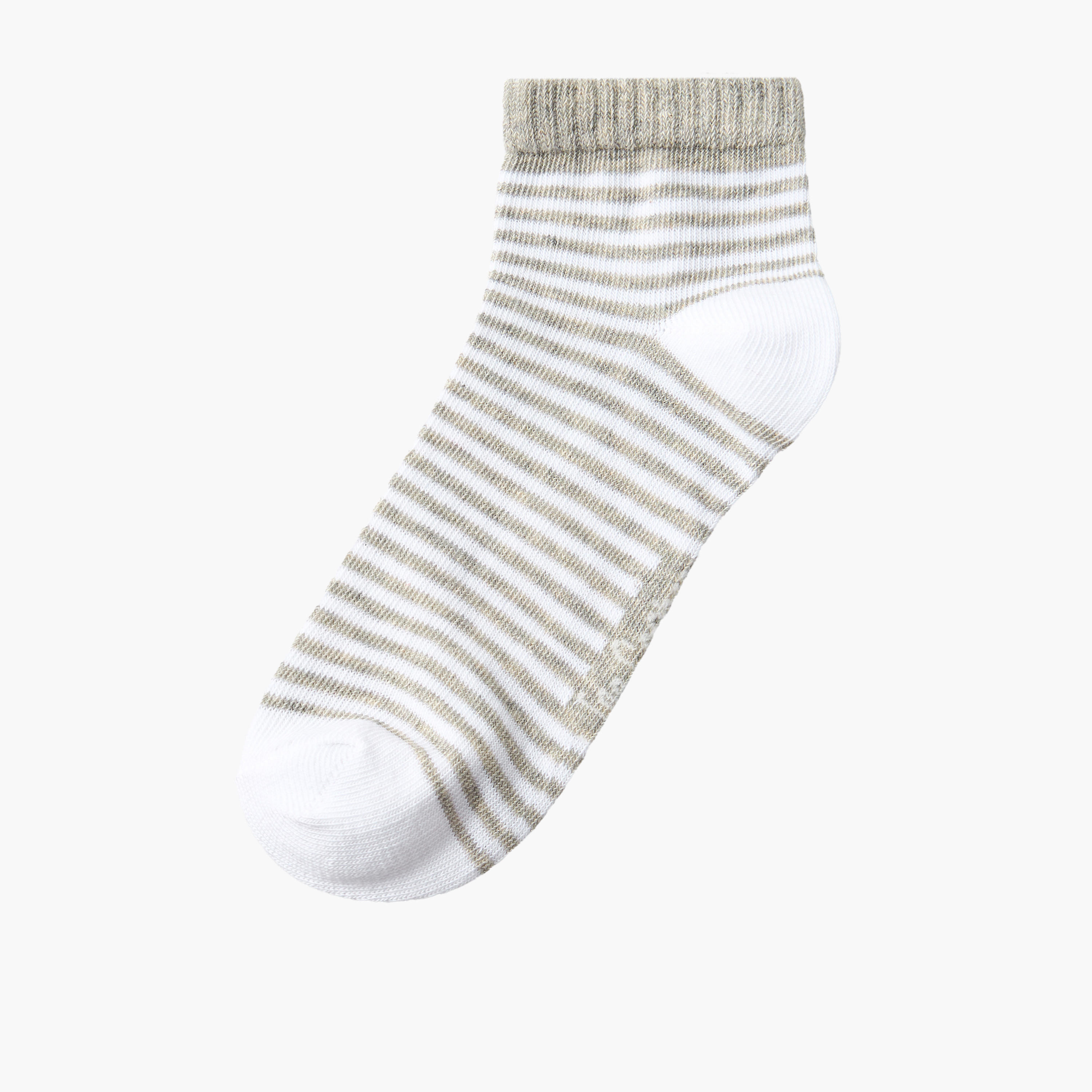طقم جوارب مقلمة للفتيات بطول الكاحل من لي كوبر 5 أزواج-girls-accessories-socks-image-3