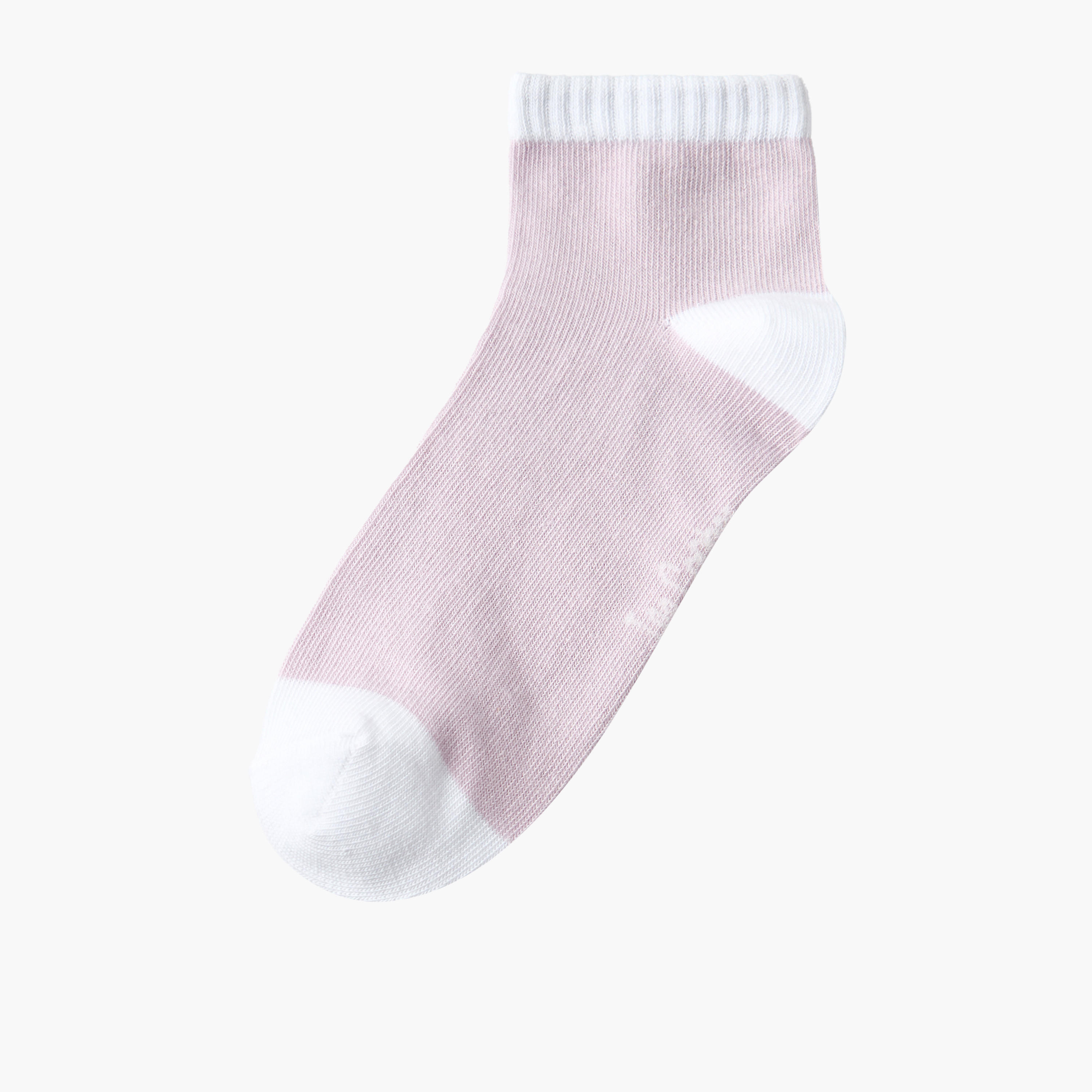 طقم جوارب مقلمة للفتيات بطول الكاحل من لي كوبر 5 أزواج-girls-accessories-socks-image-5