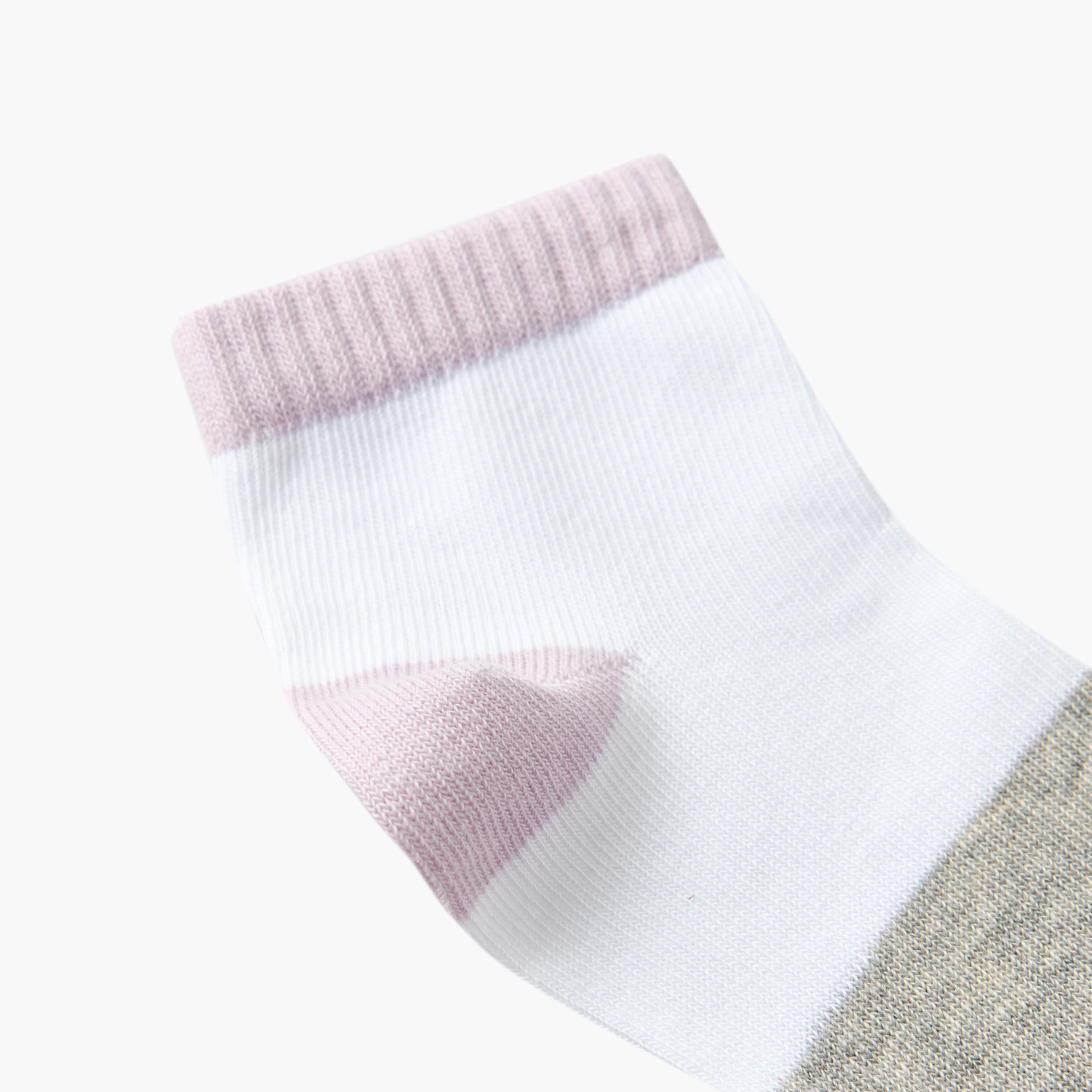 طقم جوارب مقلمة للفتيات بطول الكاحل من لي كوبر 5 أزواج-girls-accessories-socks-image-7