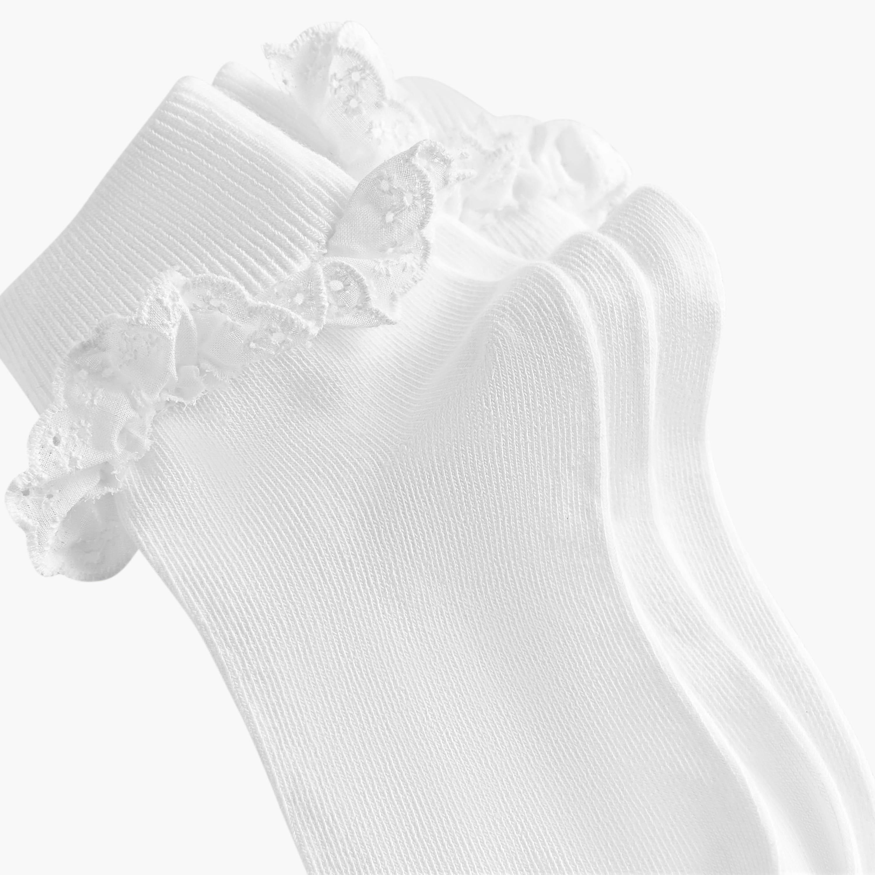 طقم جوارب بتفاصيل كشكشة 3 أزواج للبنات من سيليست-girls-accessories-socks-image-4