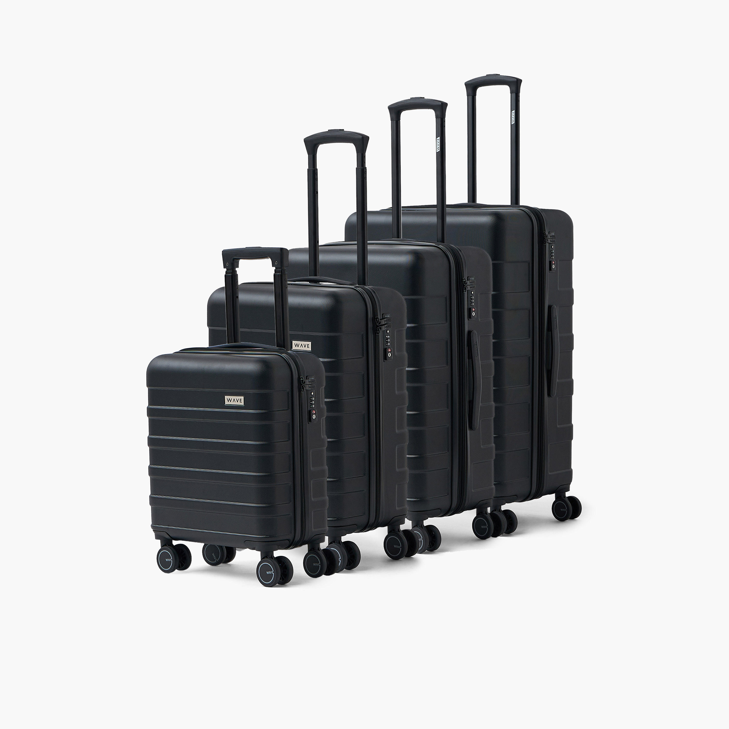 WAVE Textured Hardcase Trolley Bag with Retractable Handle - Set of 4-travel-luggagesandbags-luggage-image-1
