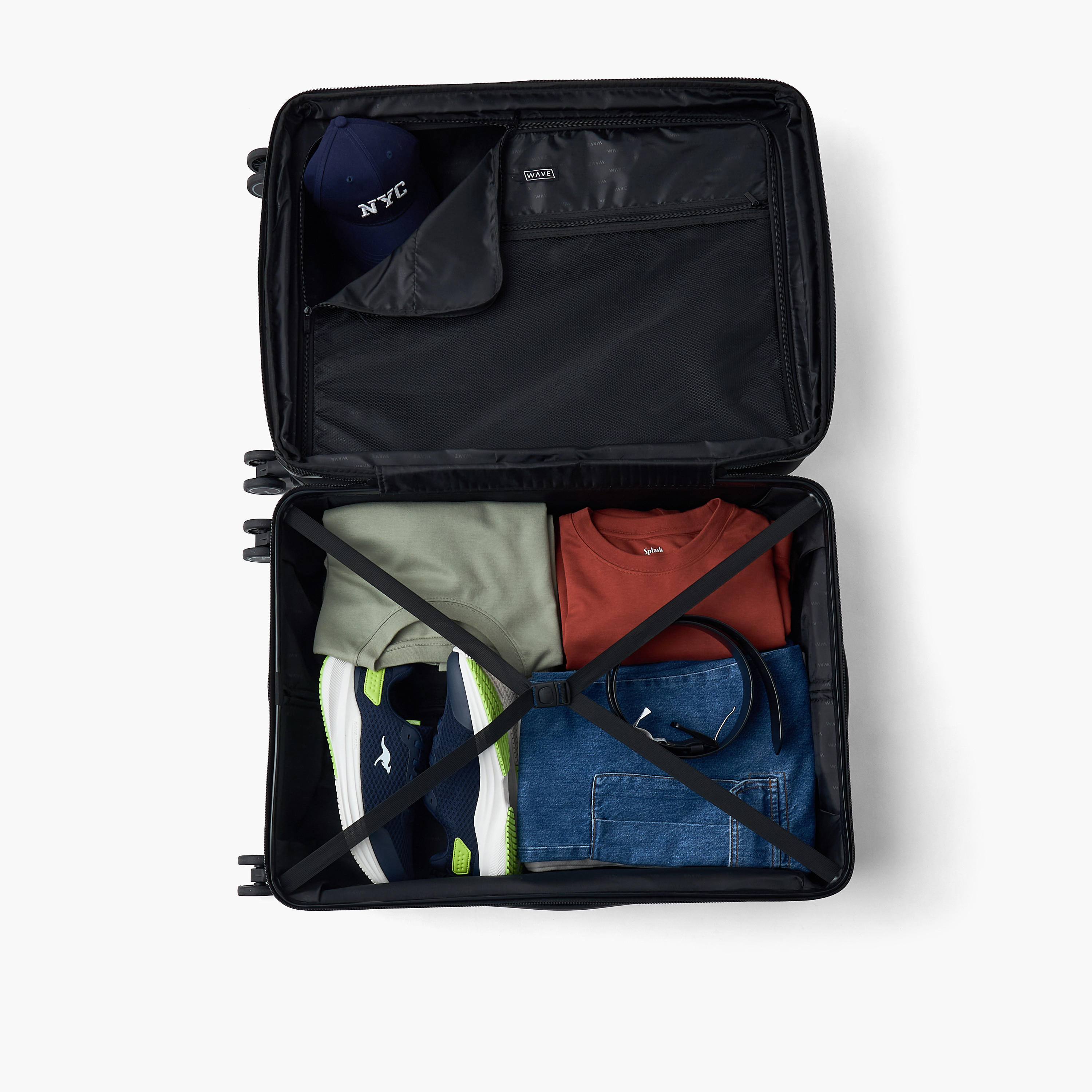 WAVE Textured Hardcase Trolley Bag with Retractable Handle - Set of 4-travel-luggagesandbags-luggage-image-14