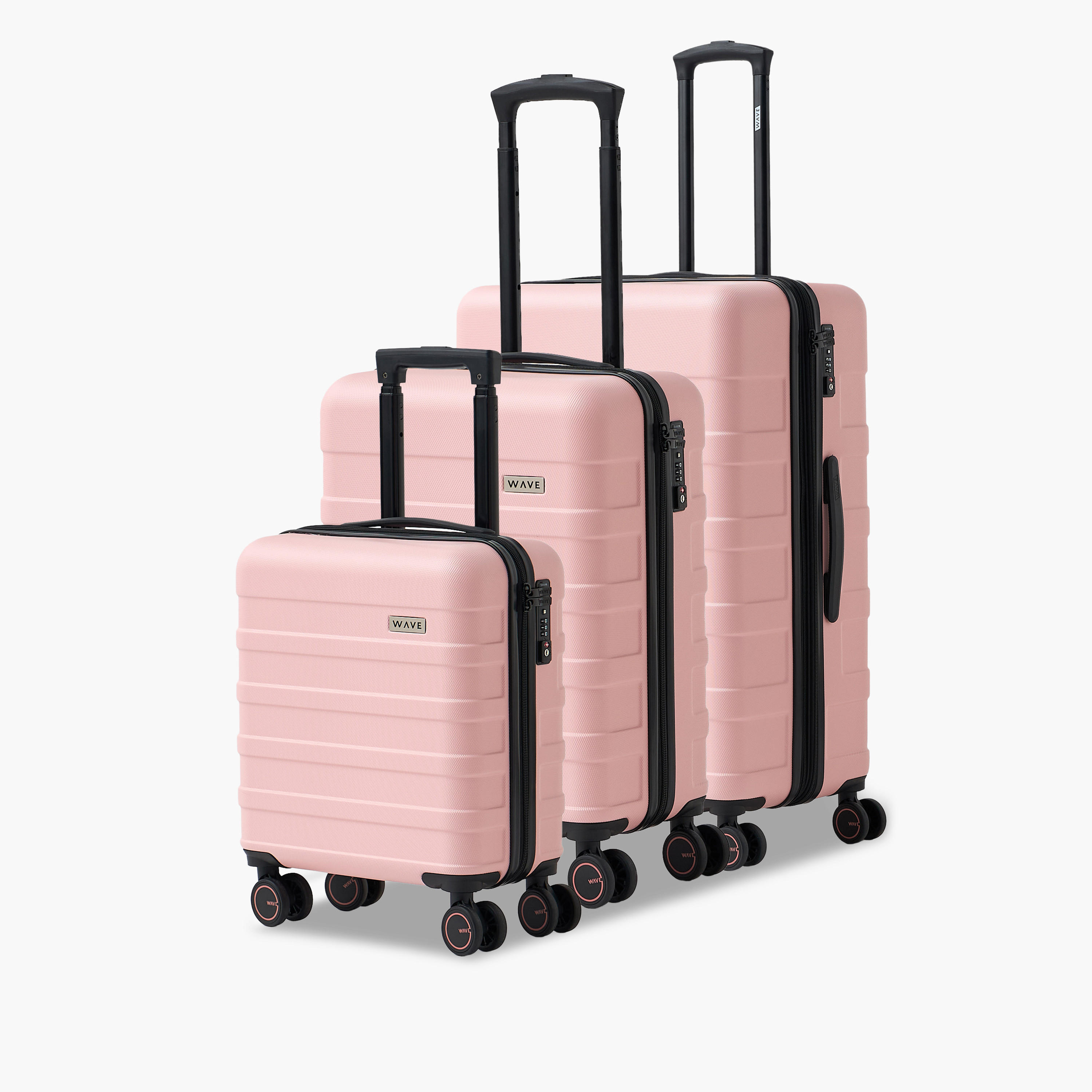 WAVE Textured Hardcase Trolley Bag with Retractable Handle - Set of 4-travel-luggagesandbags-luggage-image-1