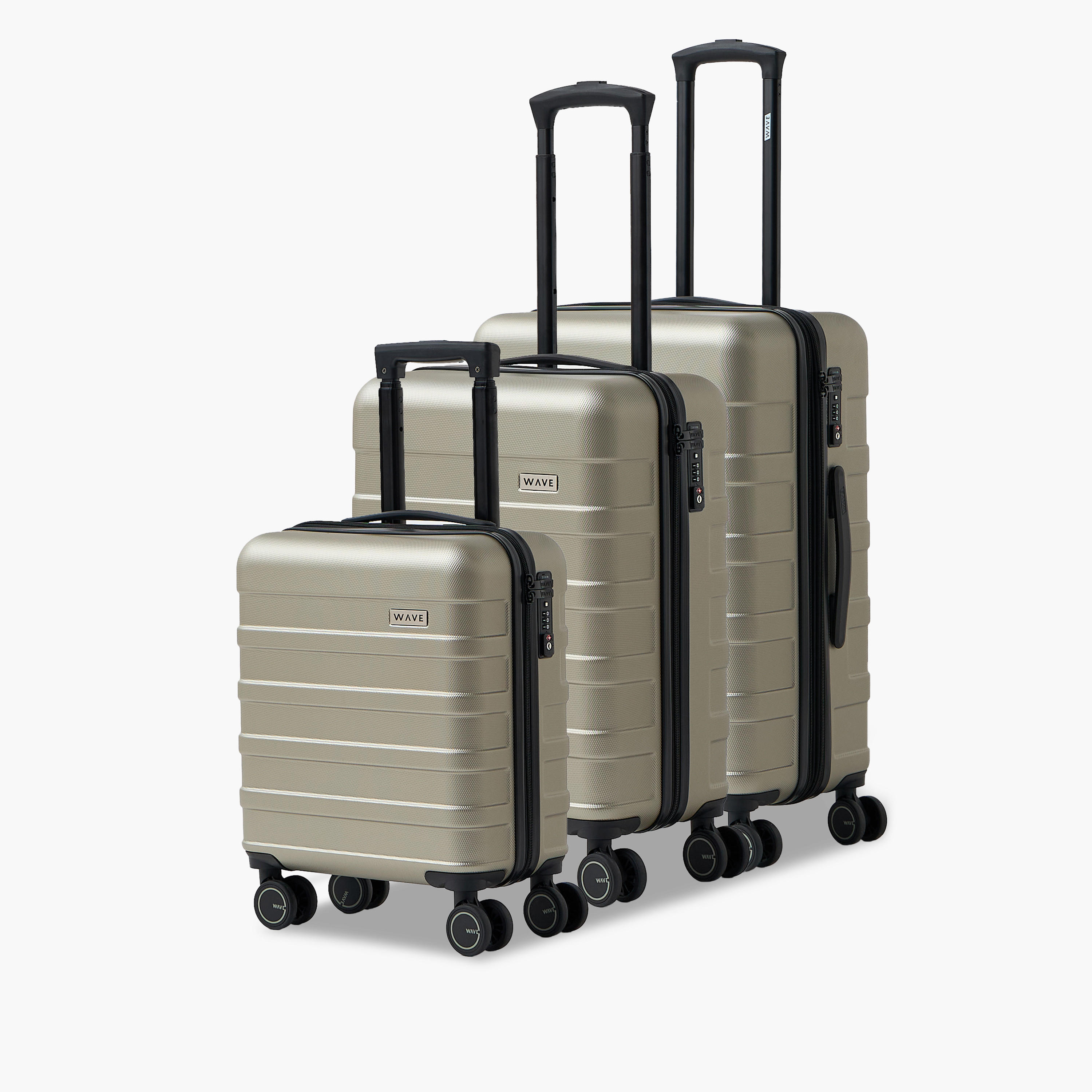 WAVE Textured Hardcase Trolley Bag with Retractable Handle - Set of 4-travel-luggagesandbags-luggage-image-1