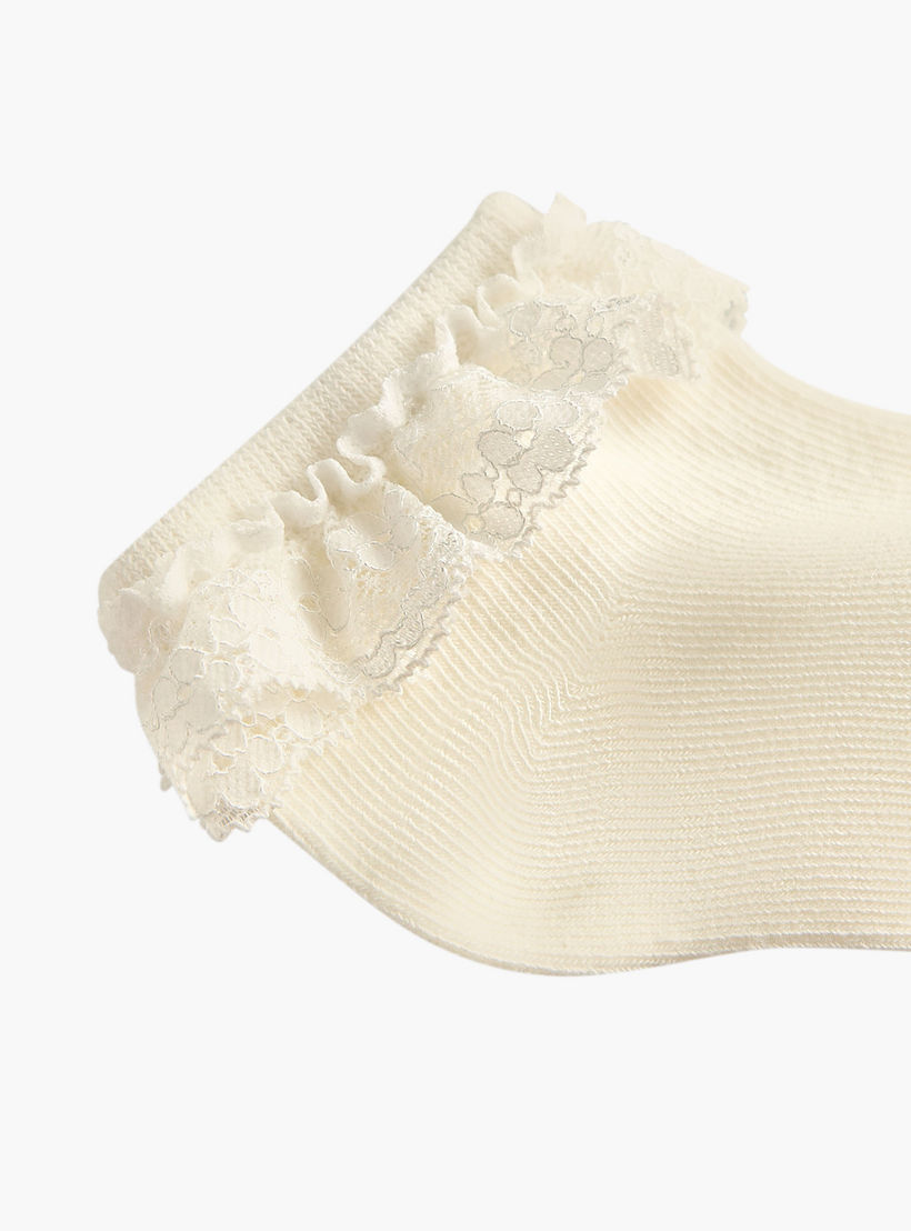 Pack of 3 Celeste Girls Socks with Frill Detail-girls-accessories-socks-image-3