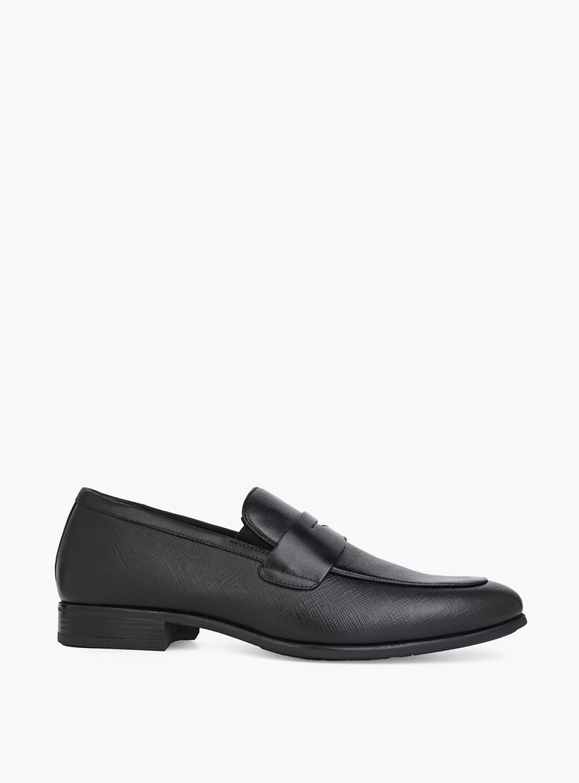 Duchini Men Textured Genuine Leather Loafers-men-shoes-loafersandmoccasins-image-3